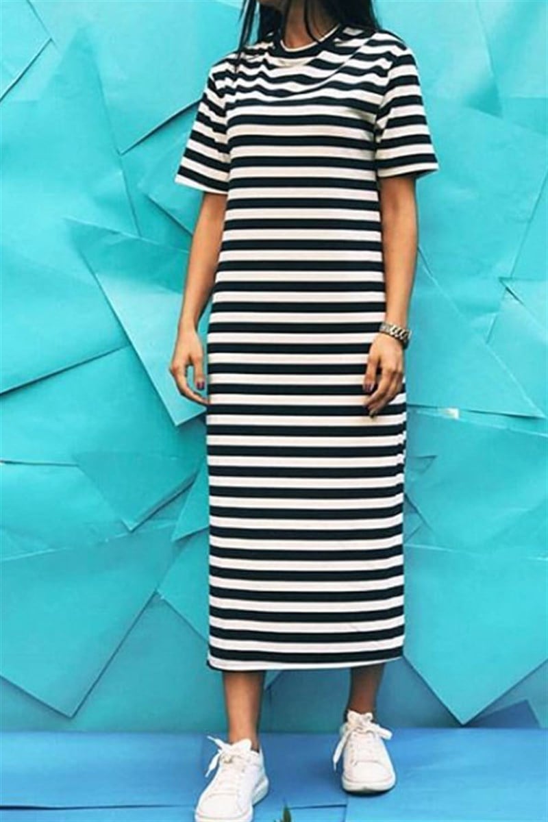 Coton Marin Basic Elbise