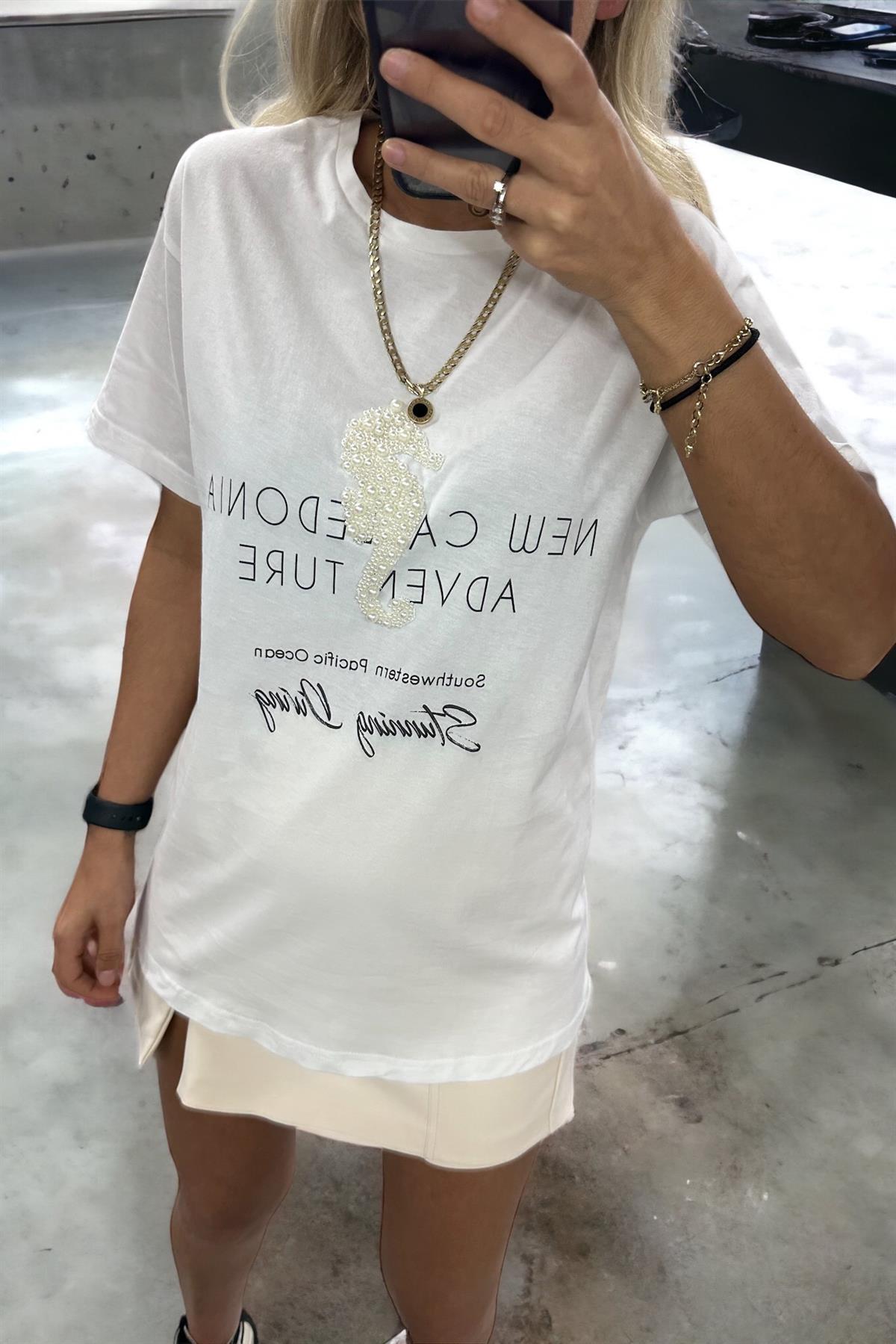 Denizatı Boncuk Detay TshirtTSHİRT