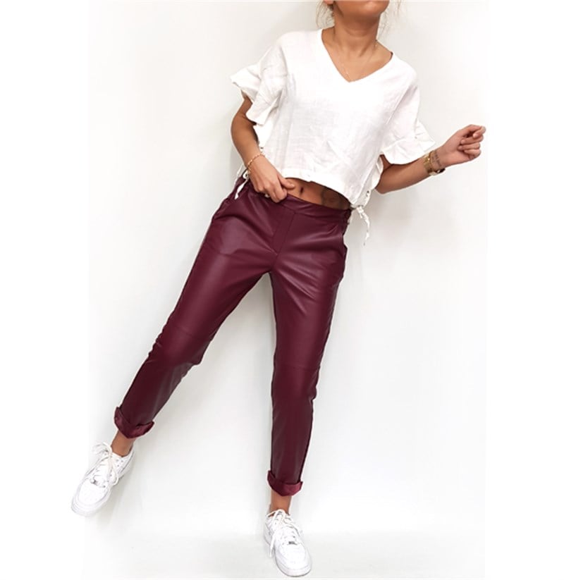 Deri Havuç Pantalon