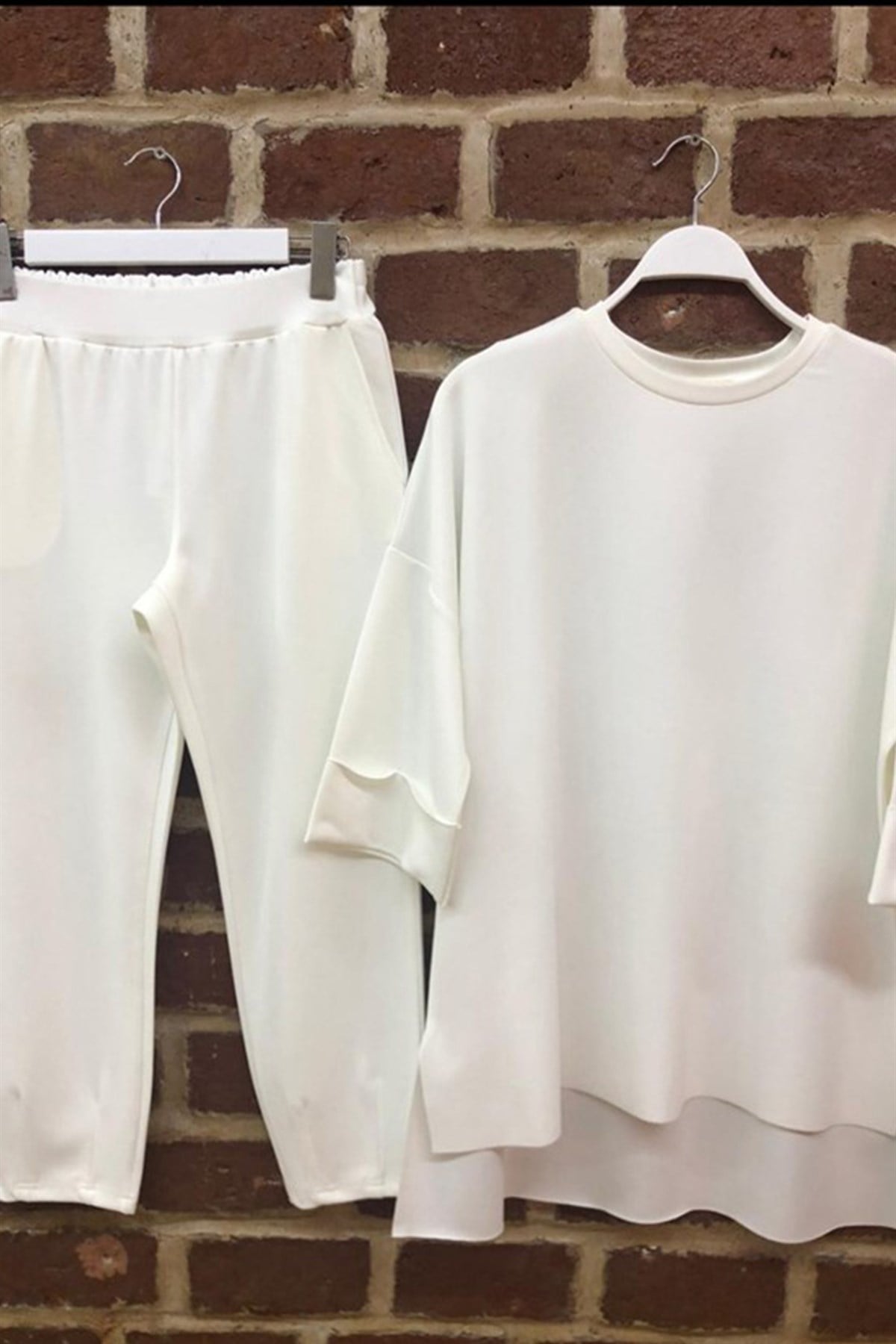 Duble Kol Crep Bluz Pantolon TakımOUTLET