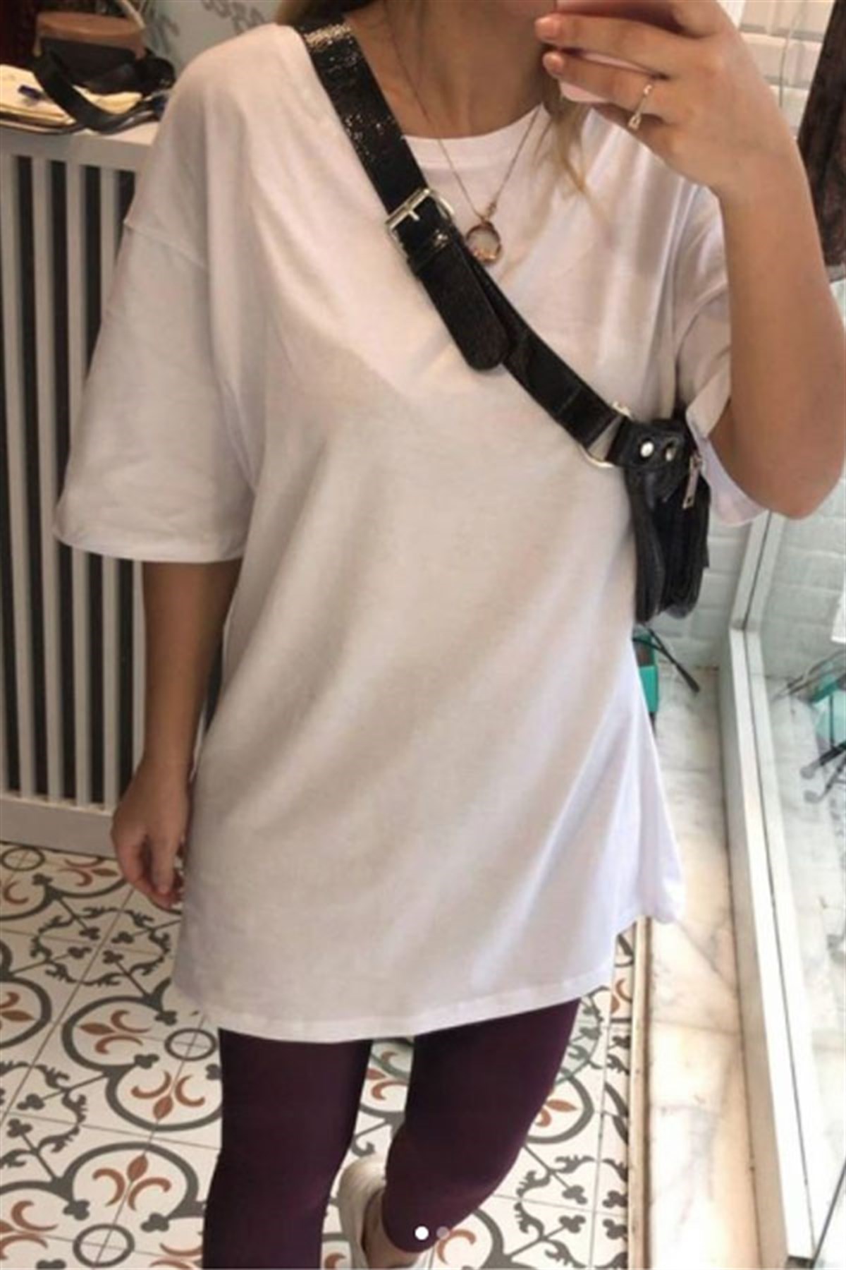 Düşük Kol Tunik Tshirt