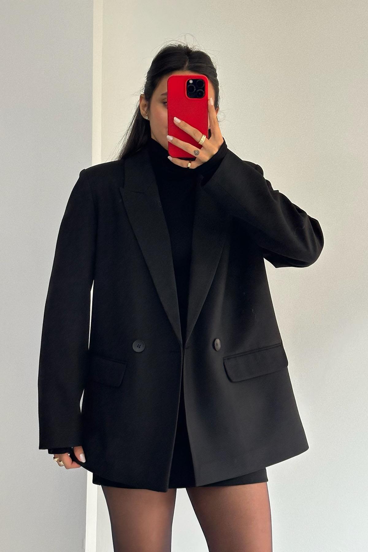 Premium Siyah Blazer Ceket