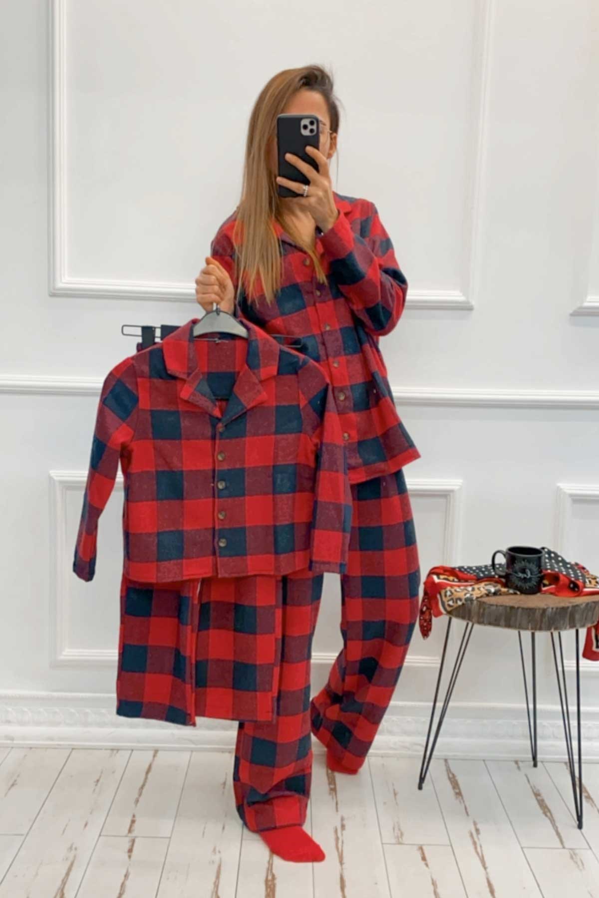Ekose Pijama Takım (Anne/Çocuk)