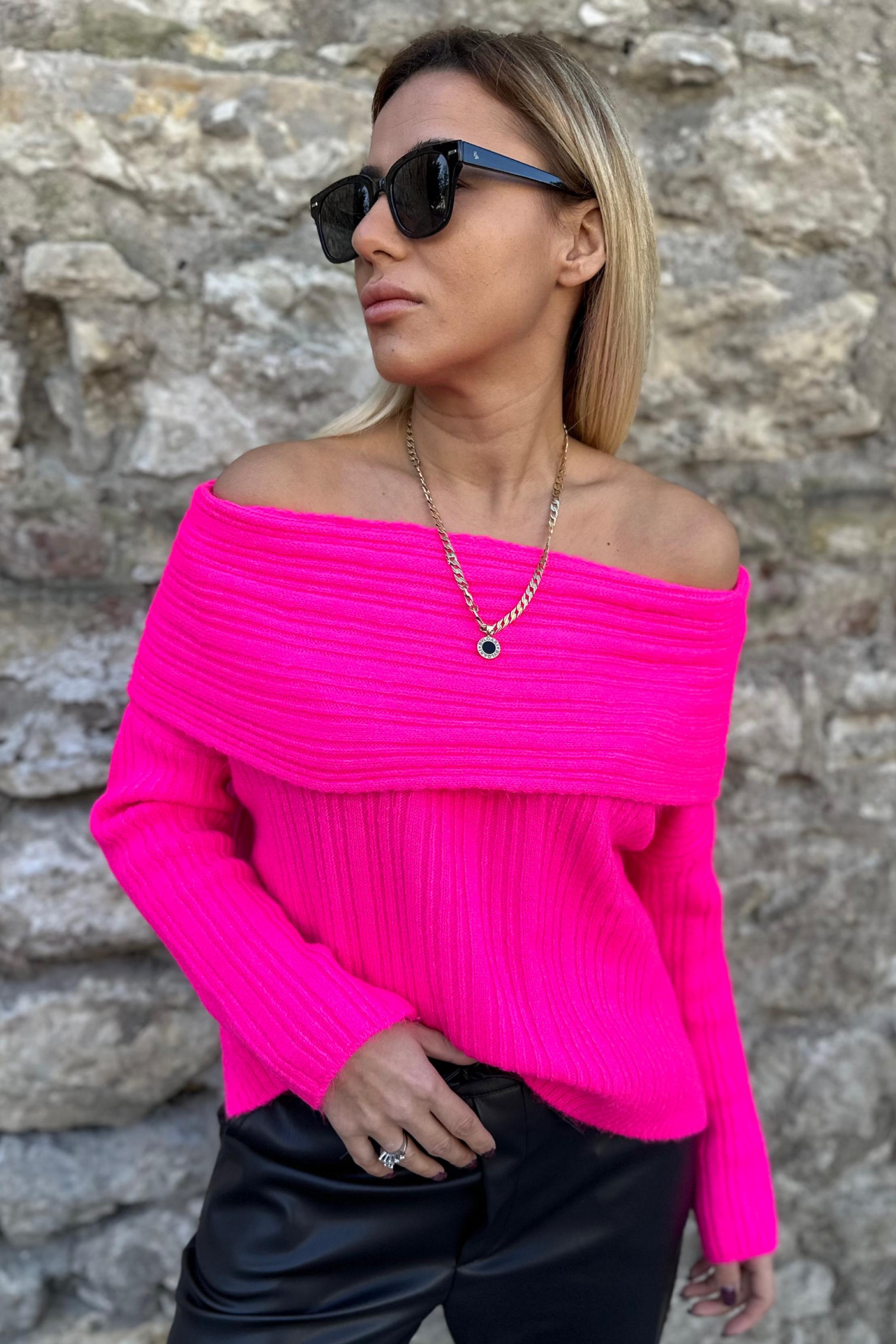 Fitilli Madonna Yaka Pembe KazakKAZAK