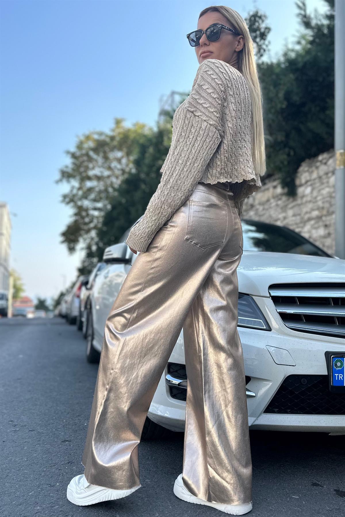 Gold Varaklı PantolonPANTOLON
