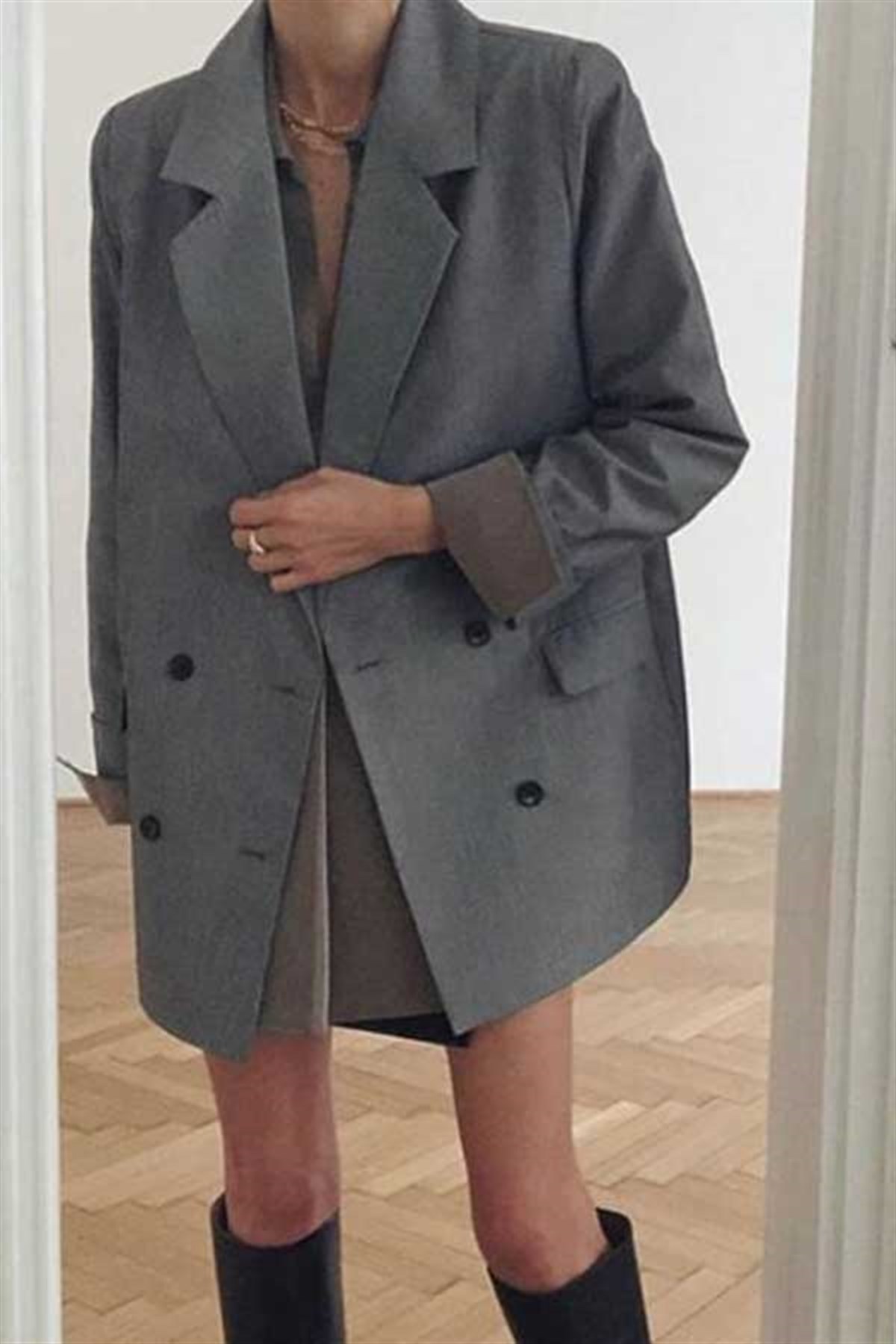 Gri Boyfriend Ceket