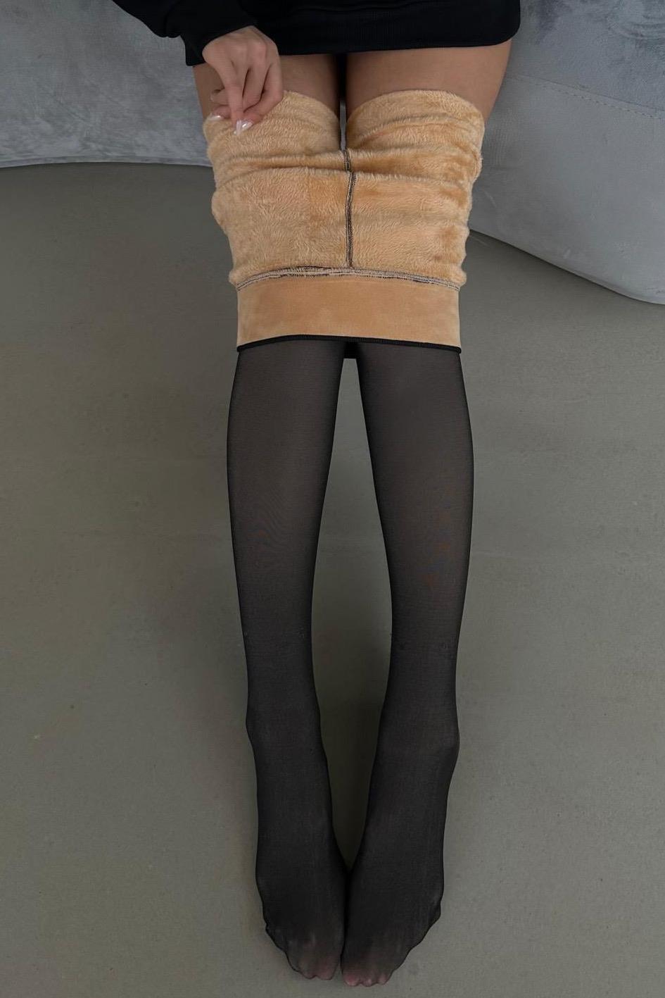 İçi Kürklü Kahve Çorap TaytTAYT