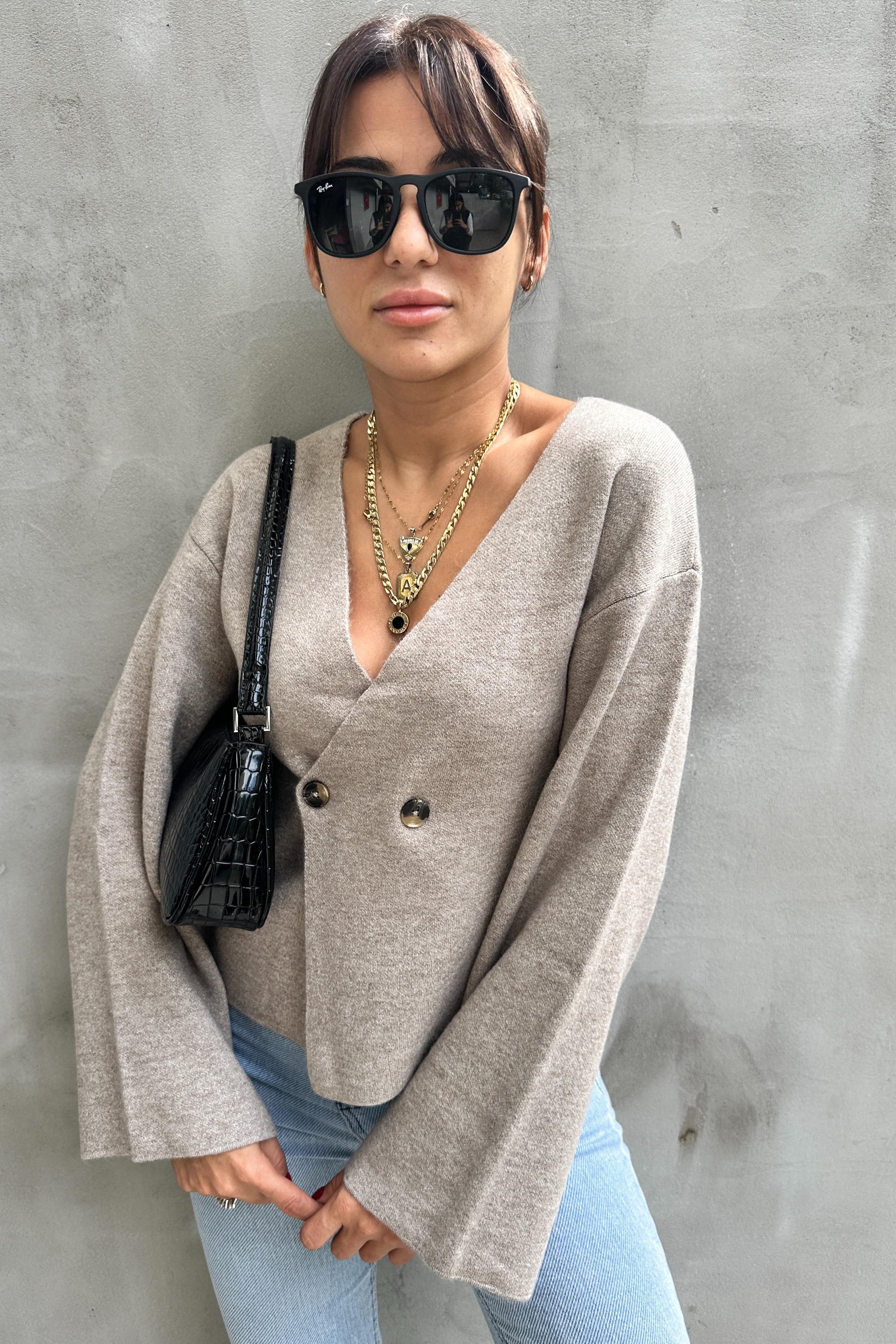 İki Düğmeli Vizon HırkaHIRKA