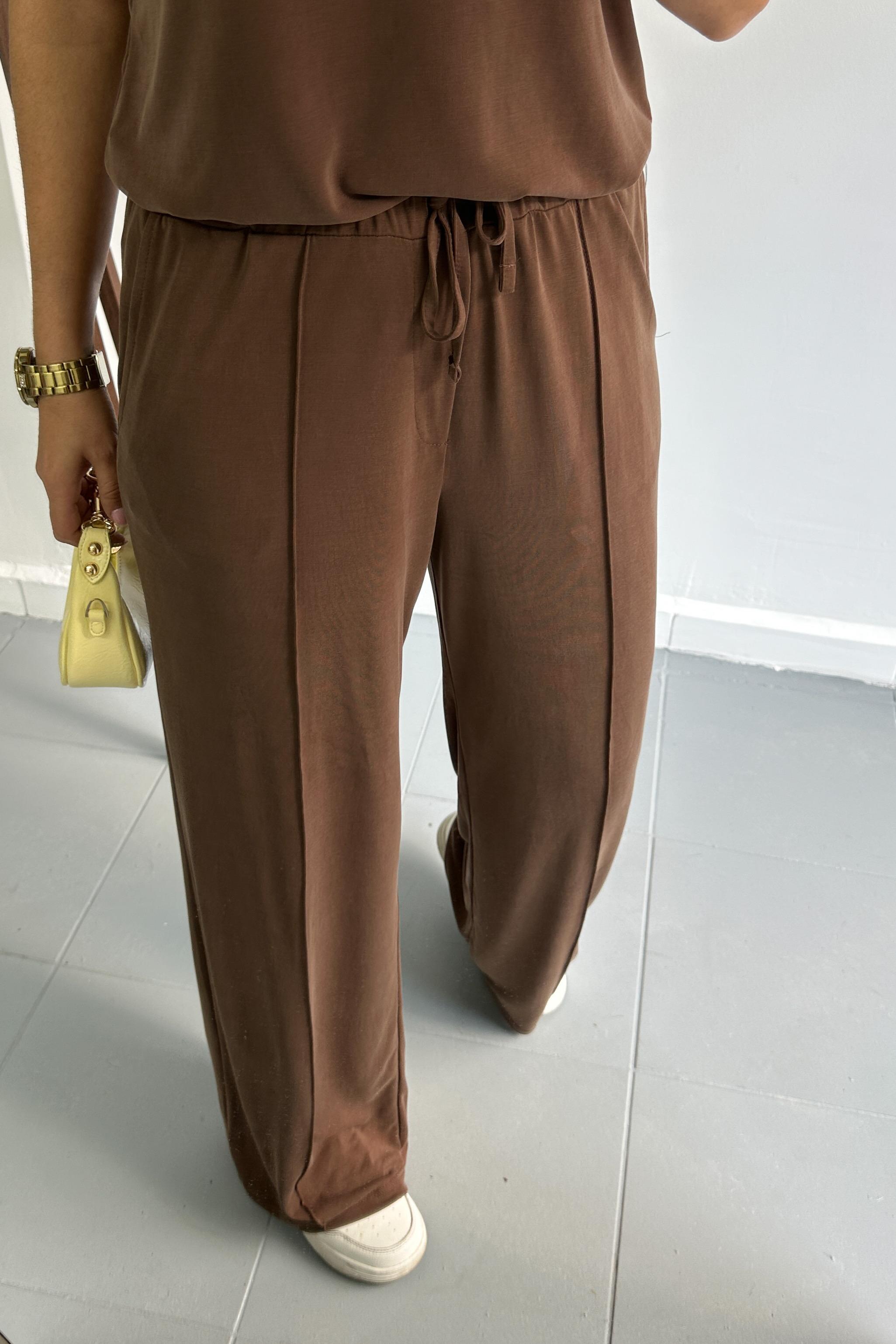 İnce Modal Kahverengi Pantolon PANTOLON