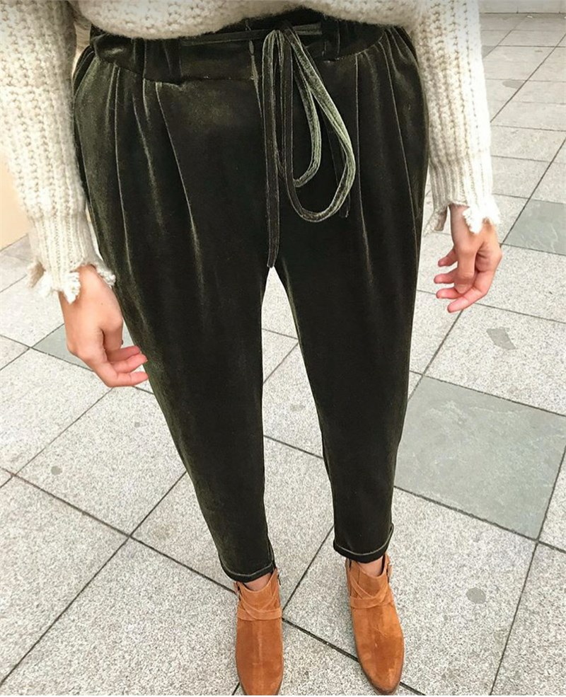 Kadife Havuç Pantalon