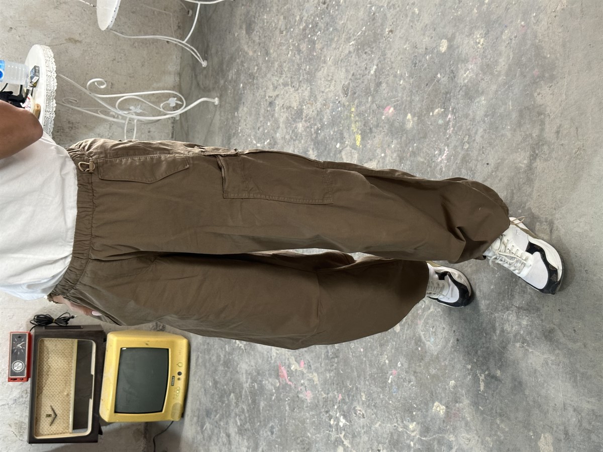 Kahverengi Gabardin Paraşüt PantolonPANTOLON