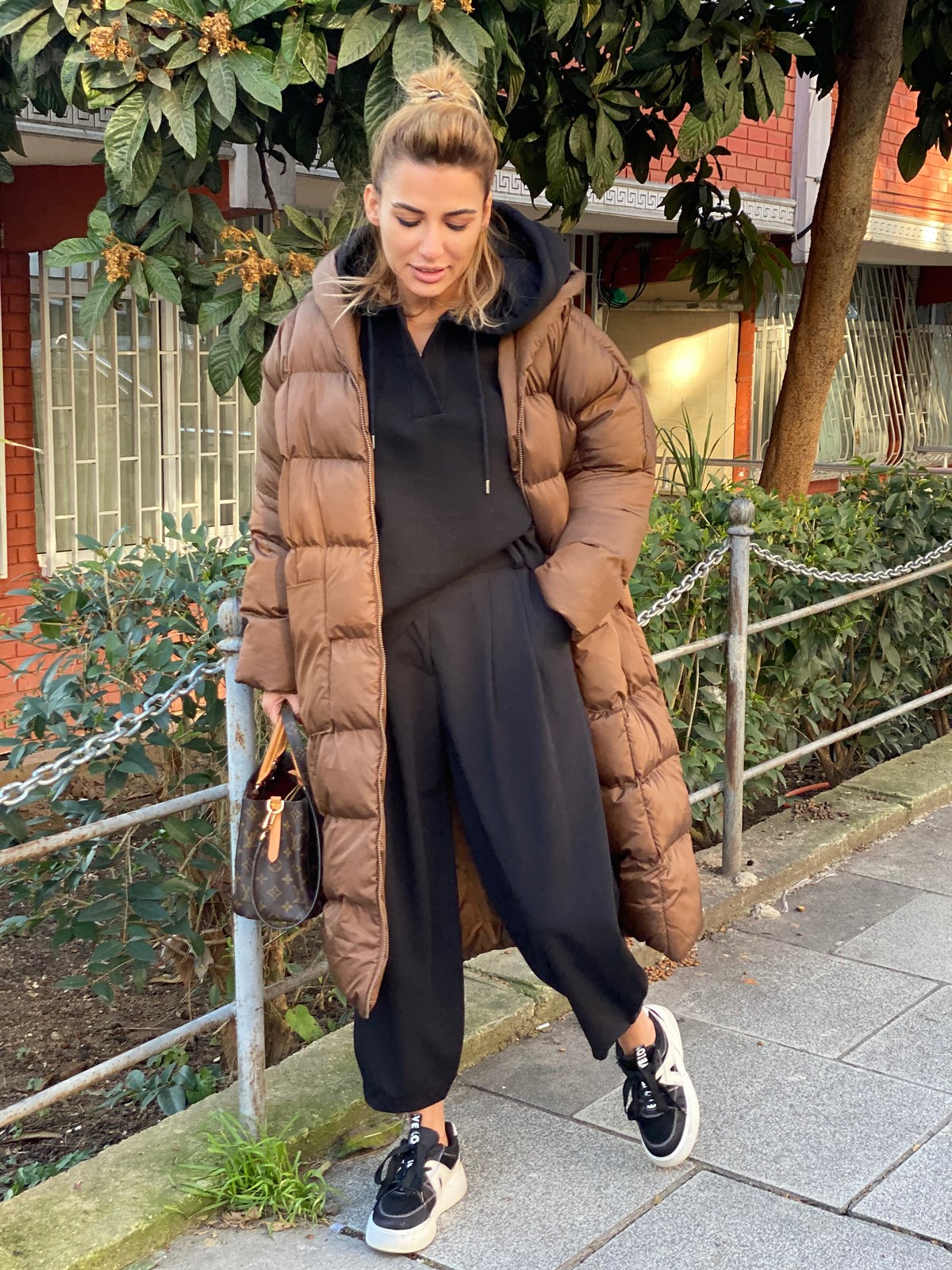Kahverengi Oversize Midi MontMONT/CEKET