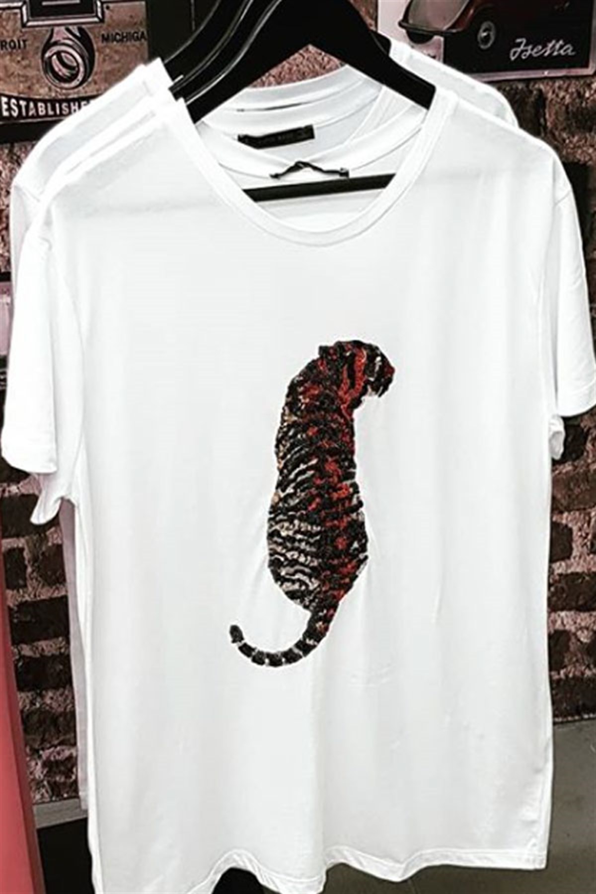 Kaplan Payetli Tshirt