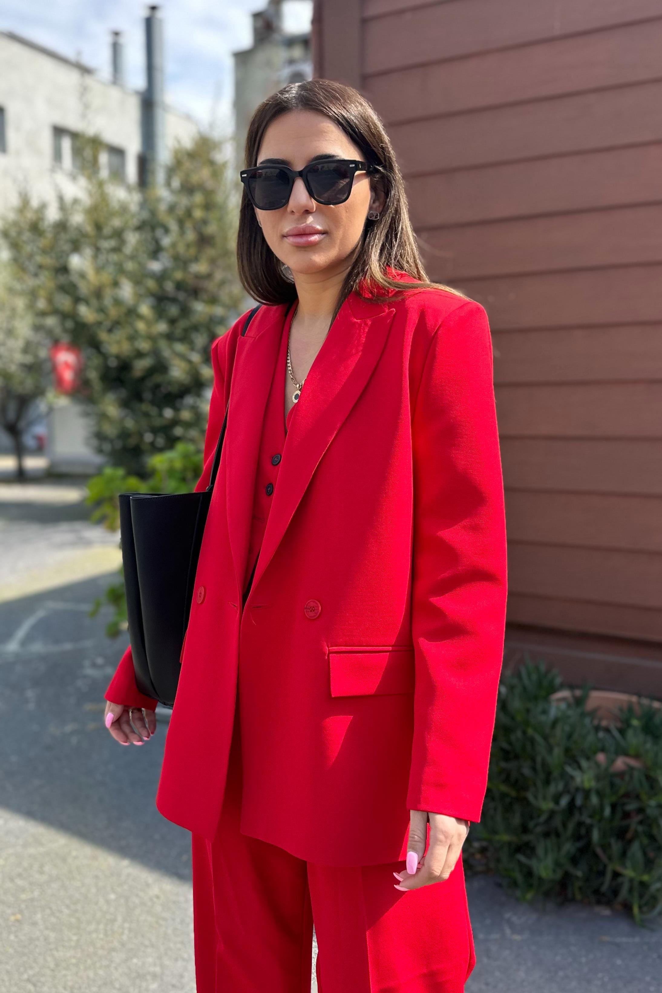 Kırmızı Blazer CeketMONT/CEKET