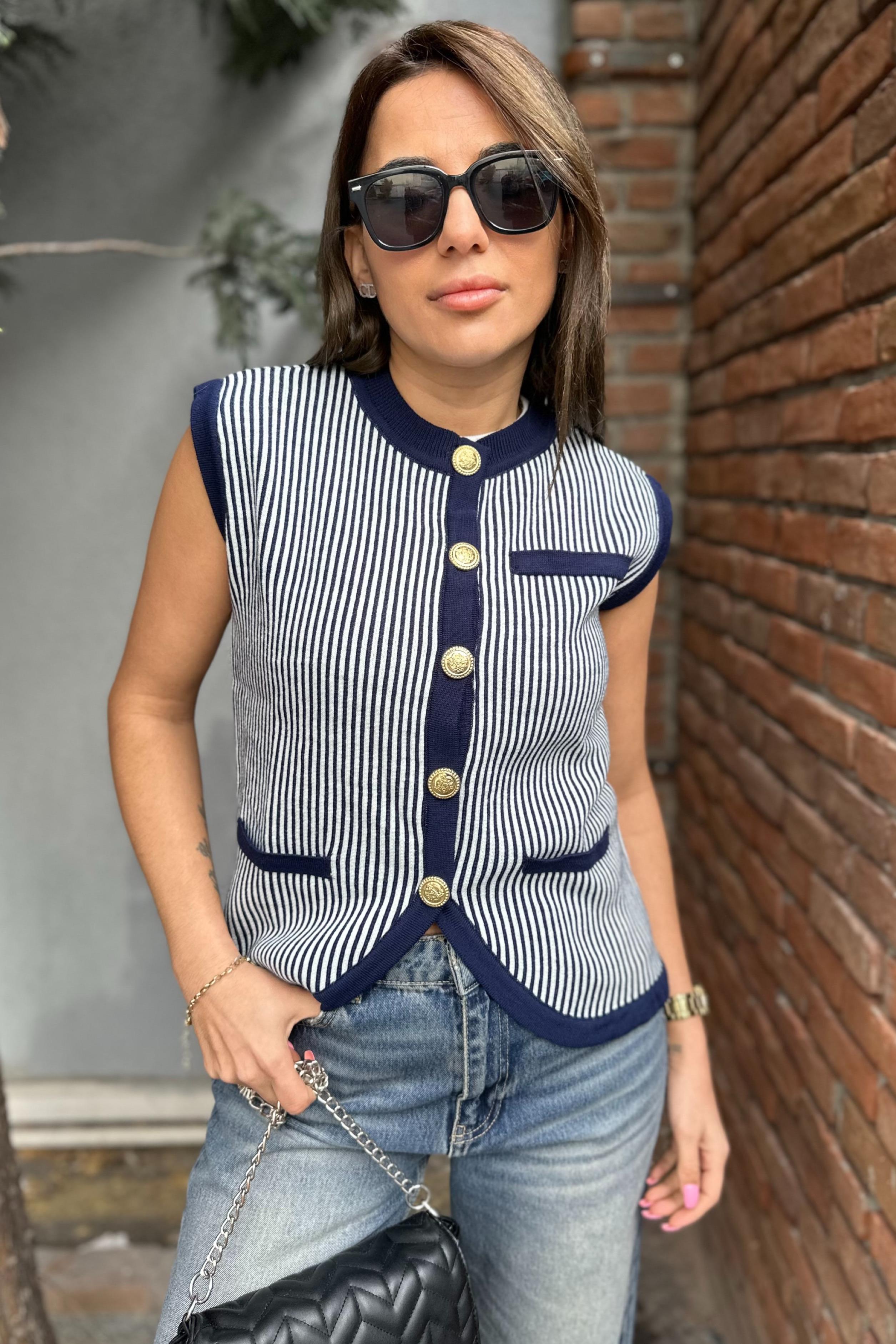 Lacivert Biyeli Triko YelekYENİ GELENLER