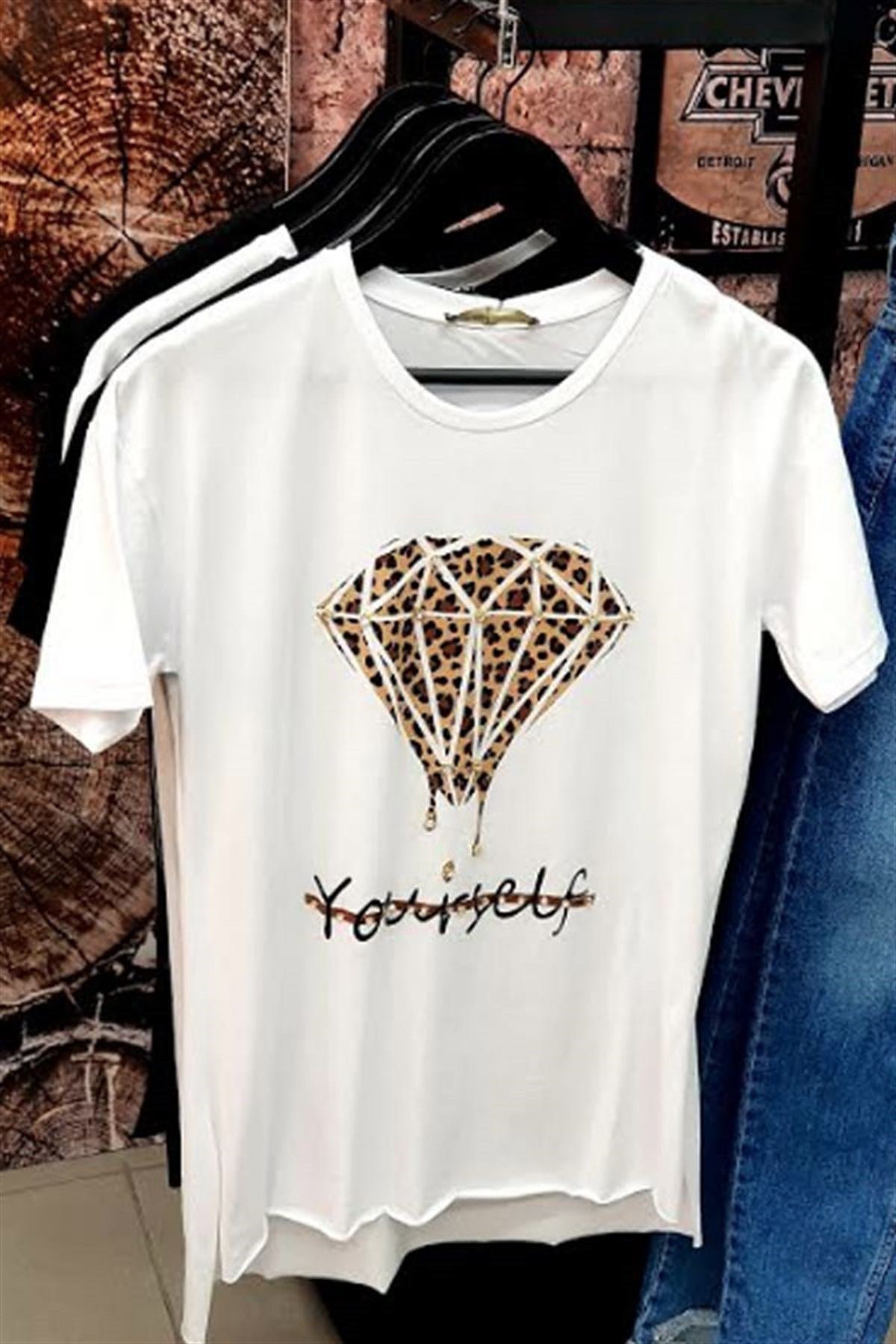Leoparlı Diamond Tshirt