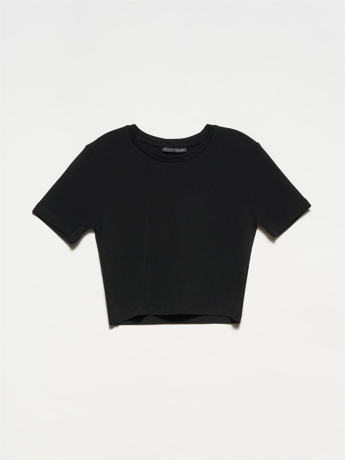 Likrali Basic Siyah CropÇOK SATANLAR