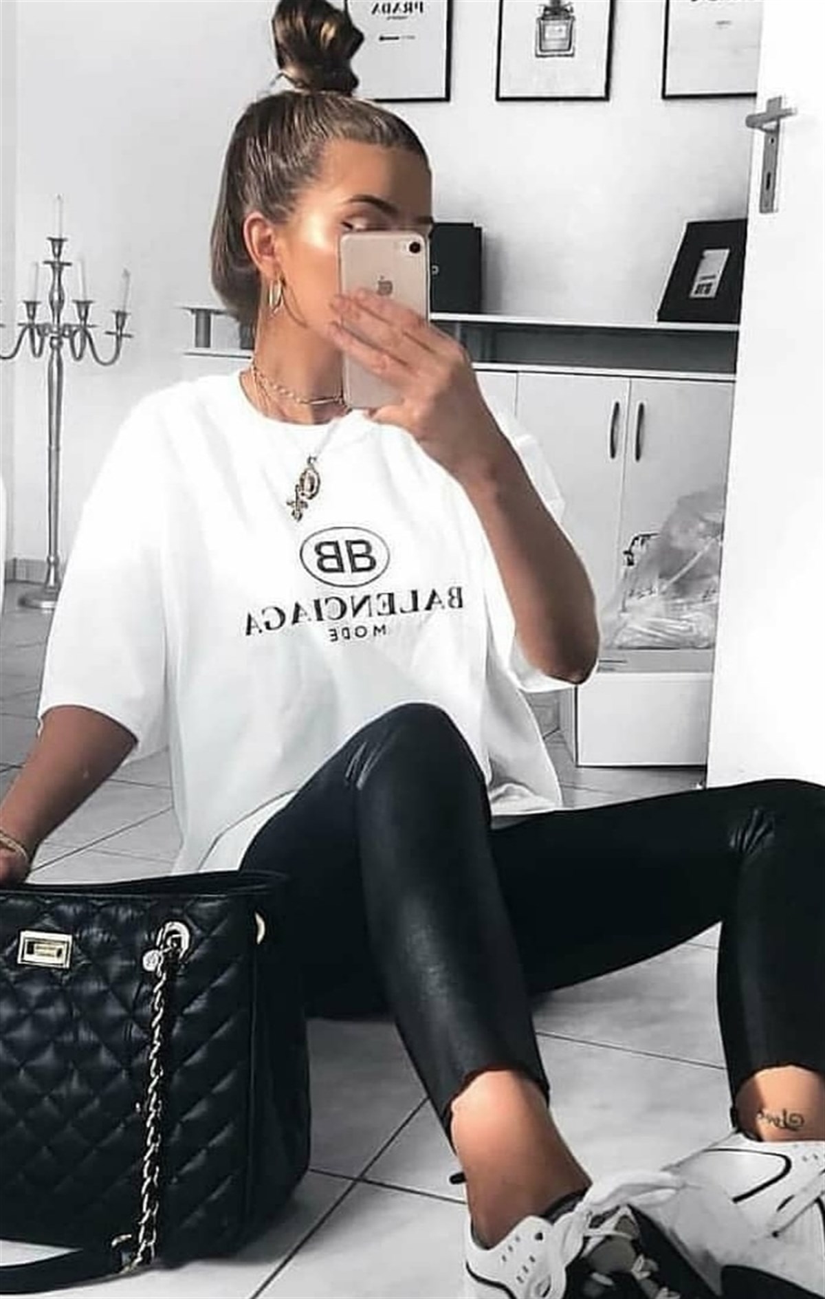 Logo Yazılı Boyfriend Tshirt