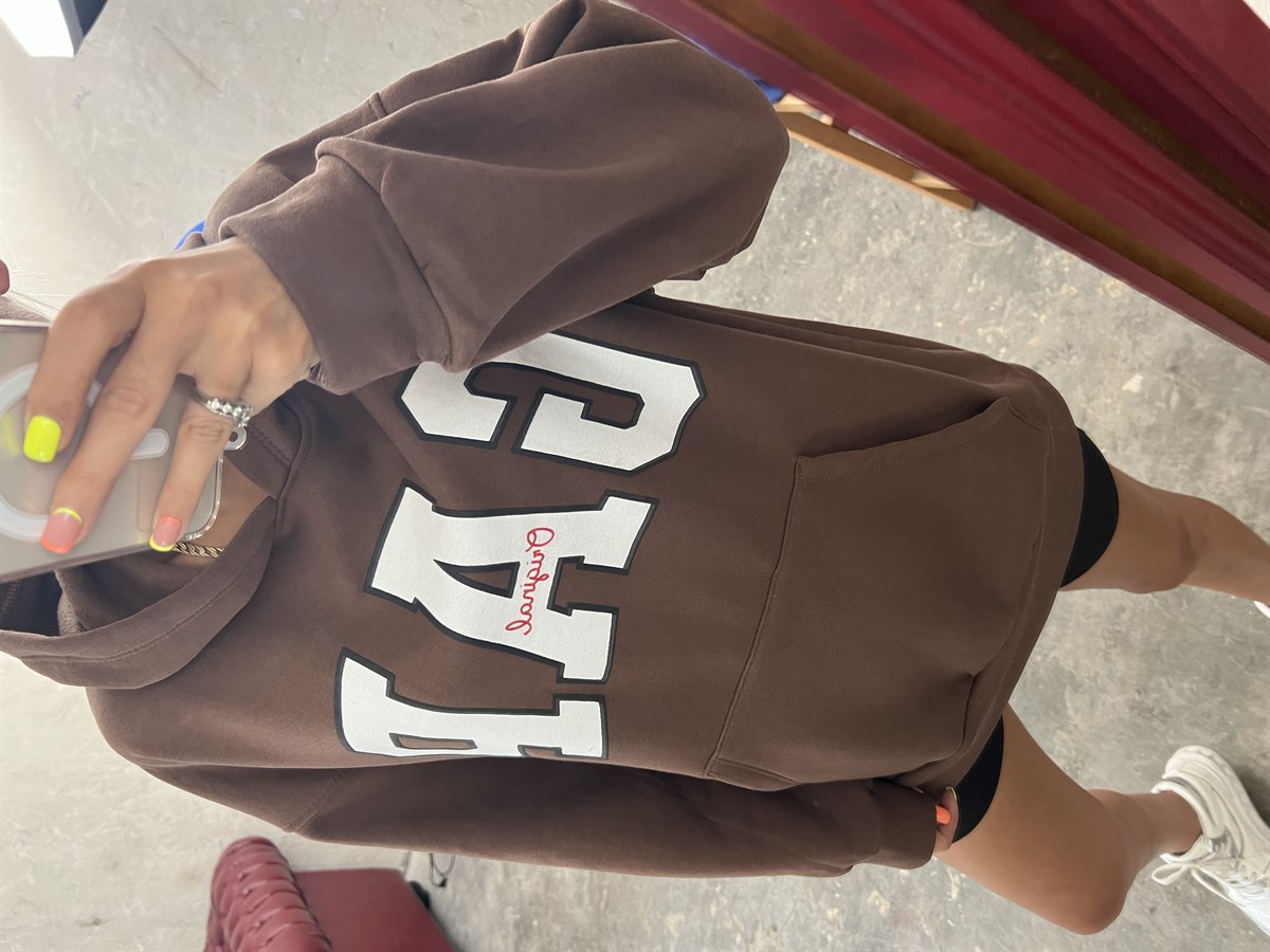 Logolu Kahverengi SweatshirtSWEATSHİRT