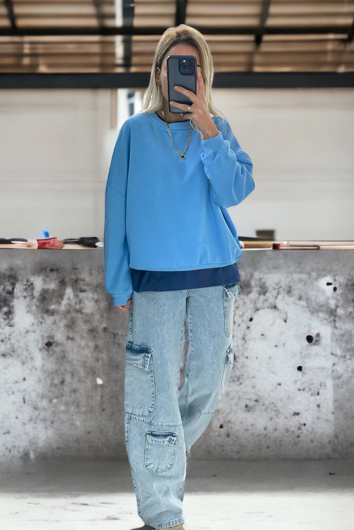 Mavi Basic SweatshirtSWEATSHİRT