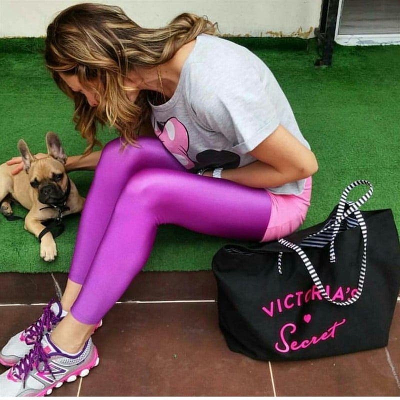 Metalik Pembe Tayt