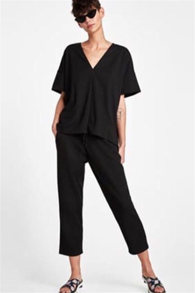 Midi Pantalon Bluz Takım