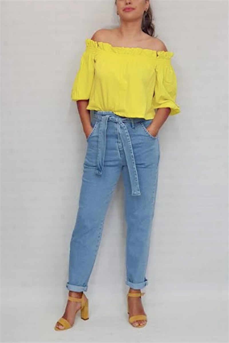 Mini Madonna Sarı Bluz