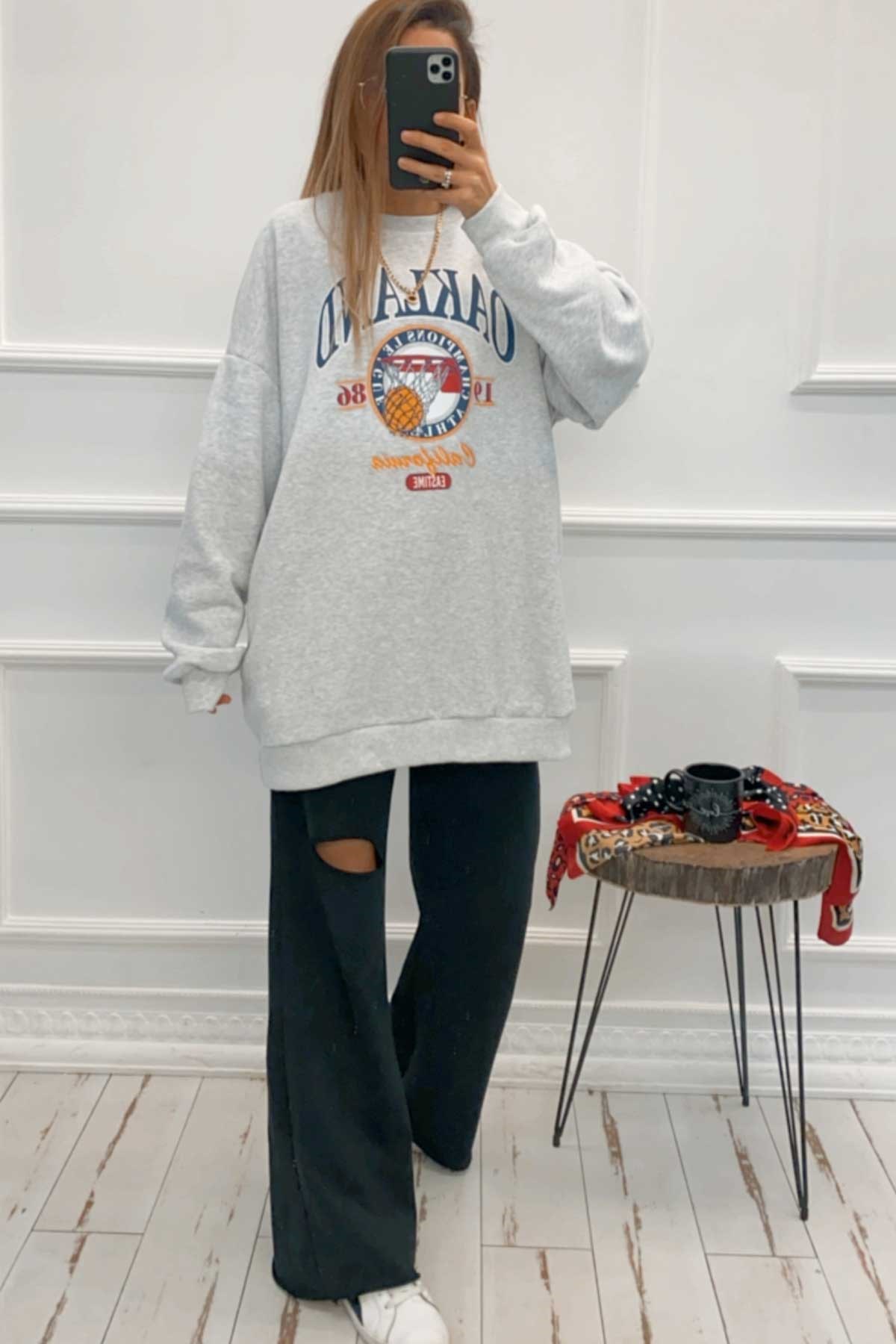 Oakland Gri Sweat