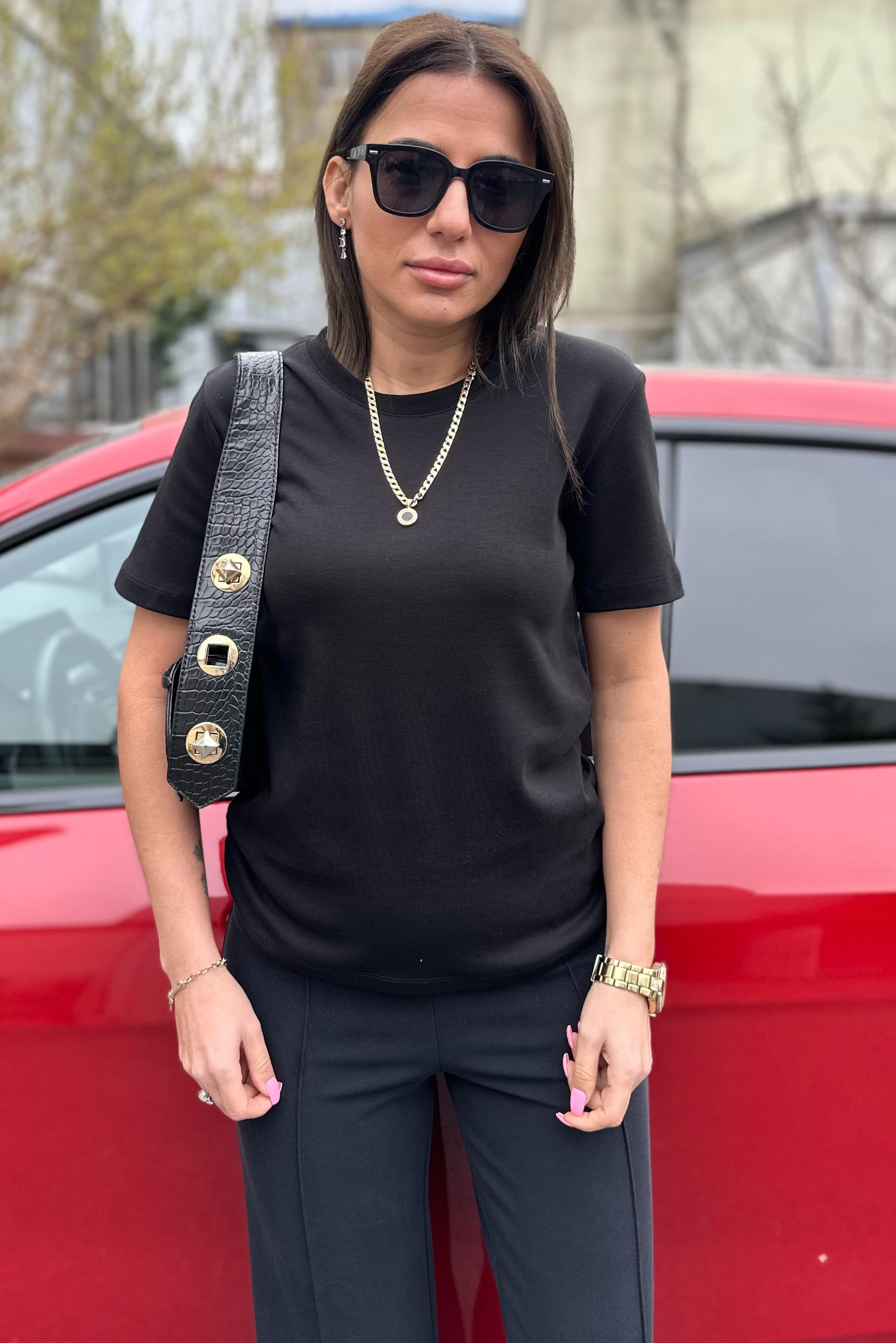 Orjinal Marka Bisiklet Yaka Siyah TshirtYENİ GELENLER
