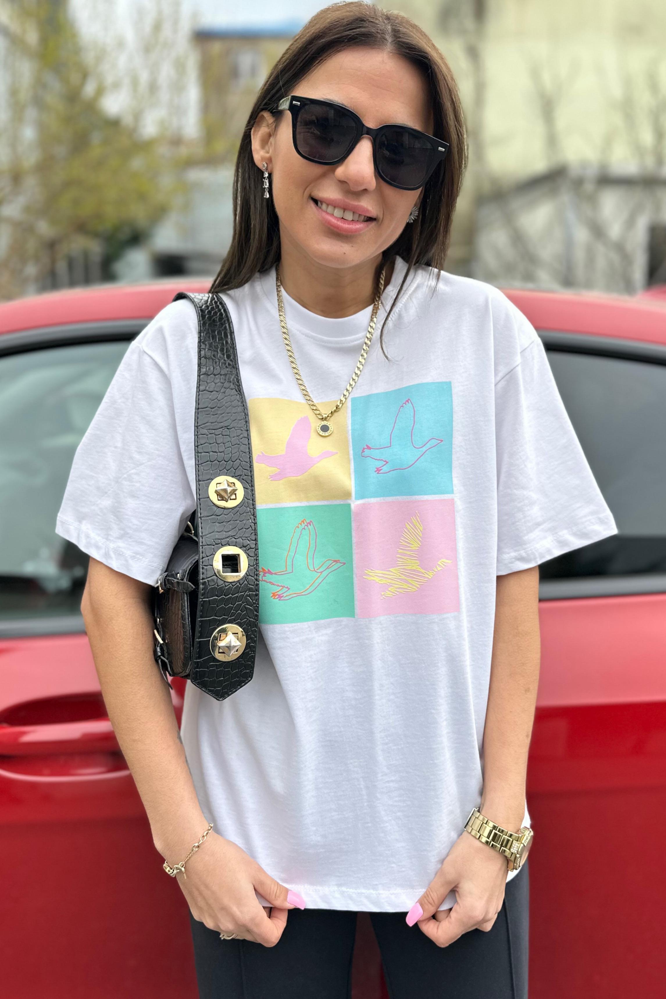 Orjinal Marka Dört Kuşlu TshirtYENİ GELENLER