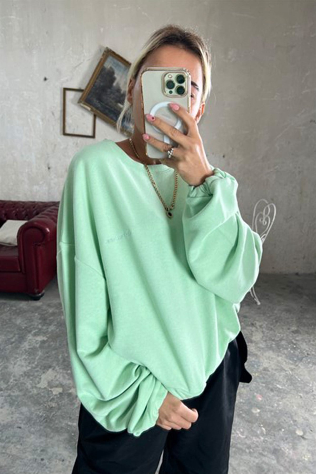 Orjinal Marka Mint Mini SweatshirtSWEATSHİRT