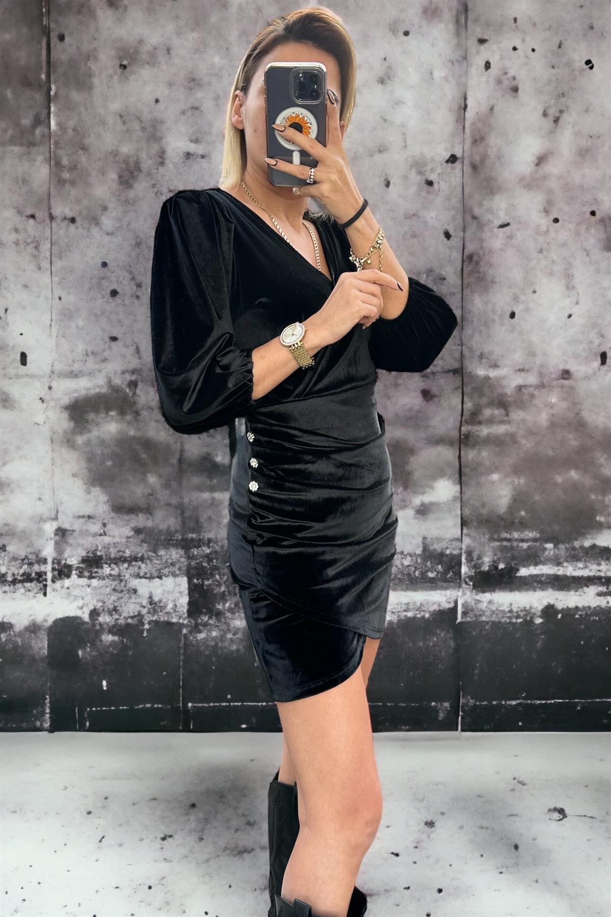 Orjinal Marka Taş Detaylı Mini ElbiseÇOK SATANLAR