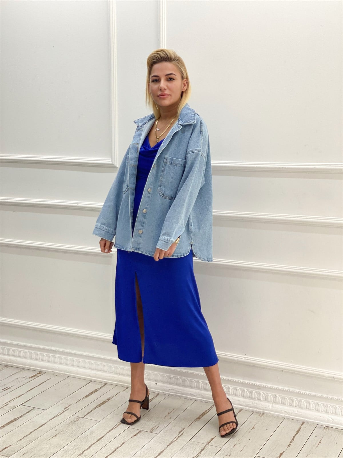Oversize Basic Denim GömlekGÖMLEK
