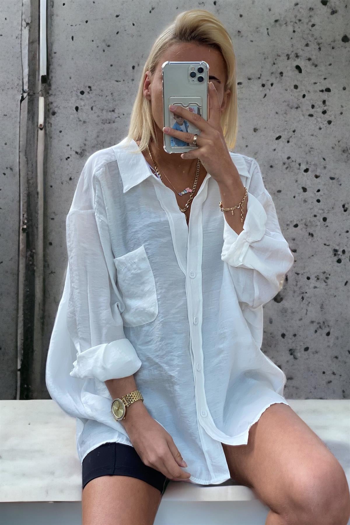 Oversize Cepli GömlekGÖMLEK