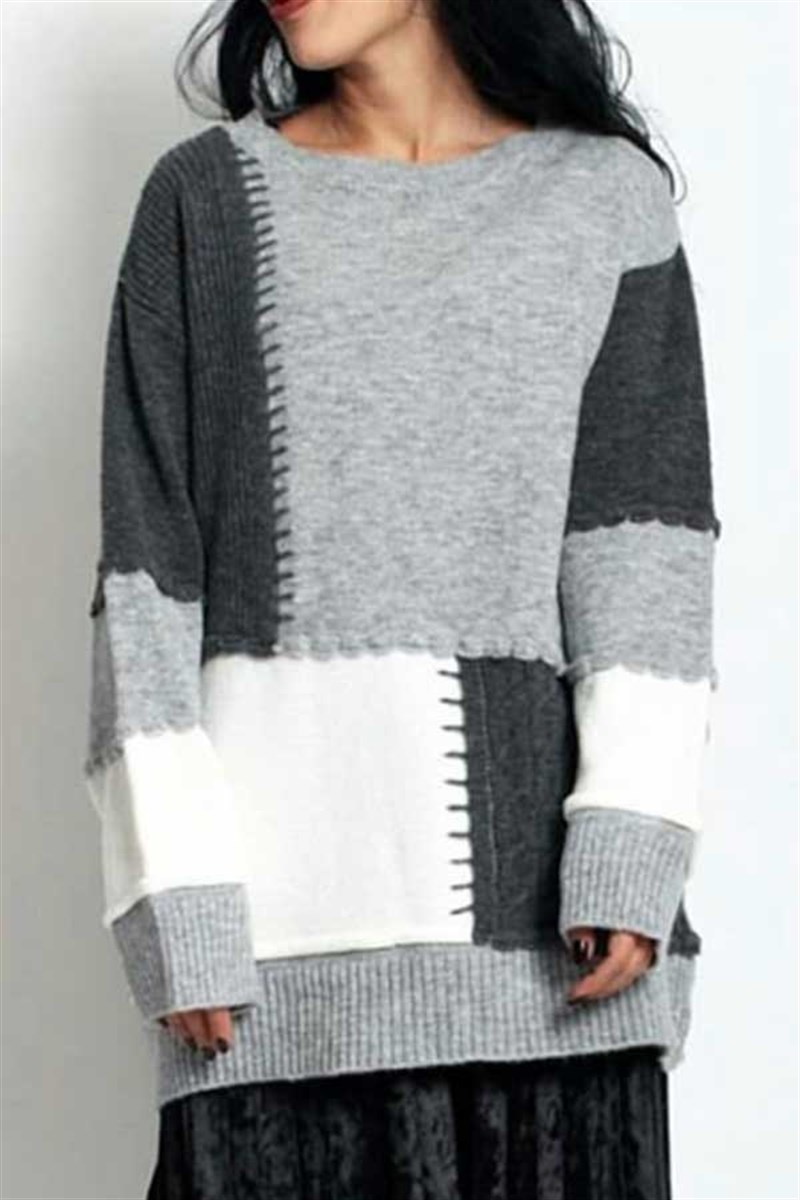 Patchwork Triko Kazak