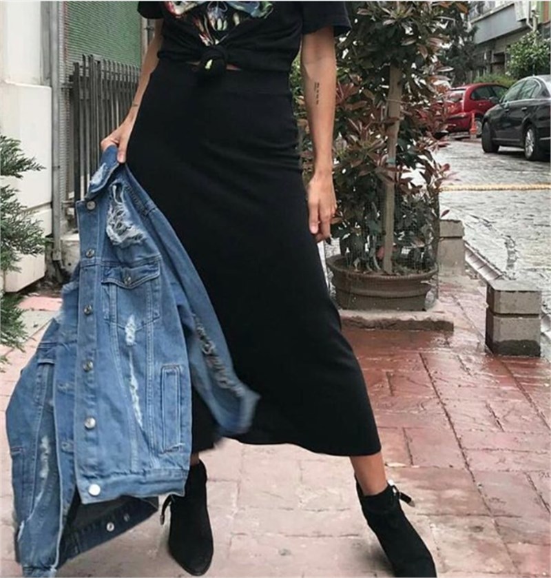 Penye Midi Çan Etek