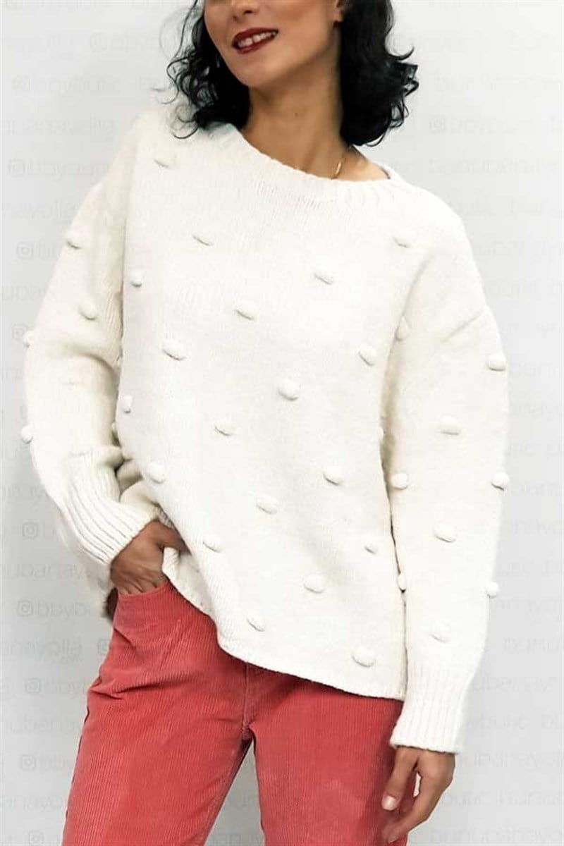 Ponpon Detaylı Kazak