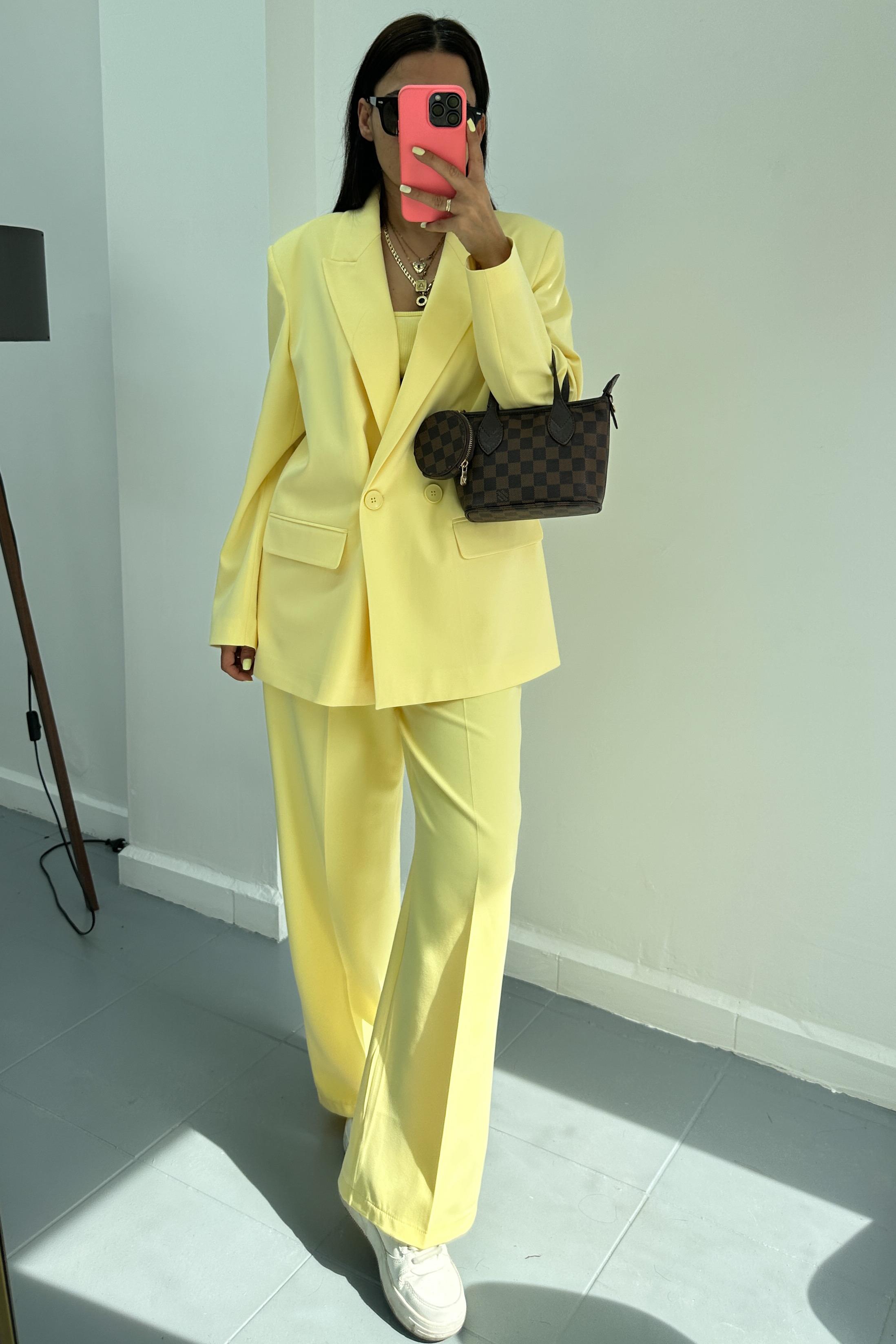 Sarı Oversize Blazer CeketMONT/CEKET