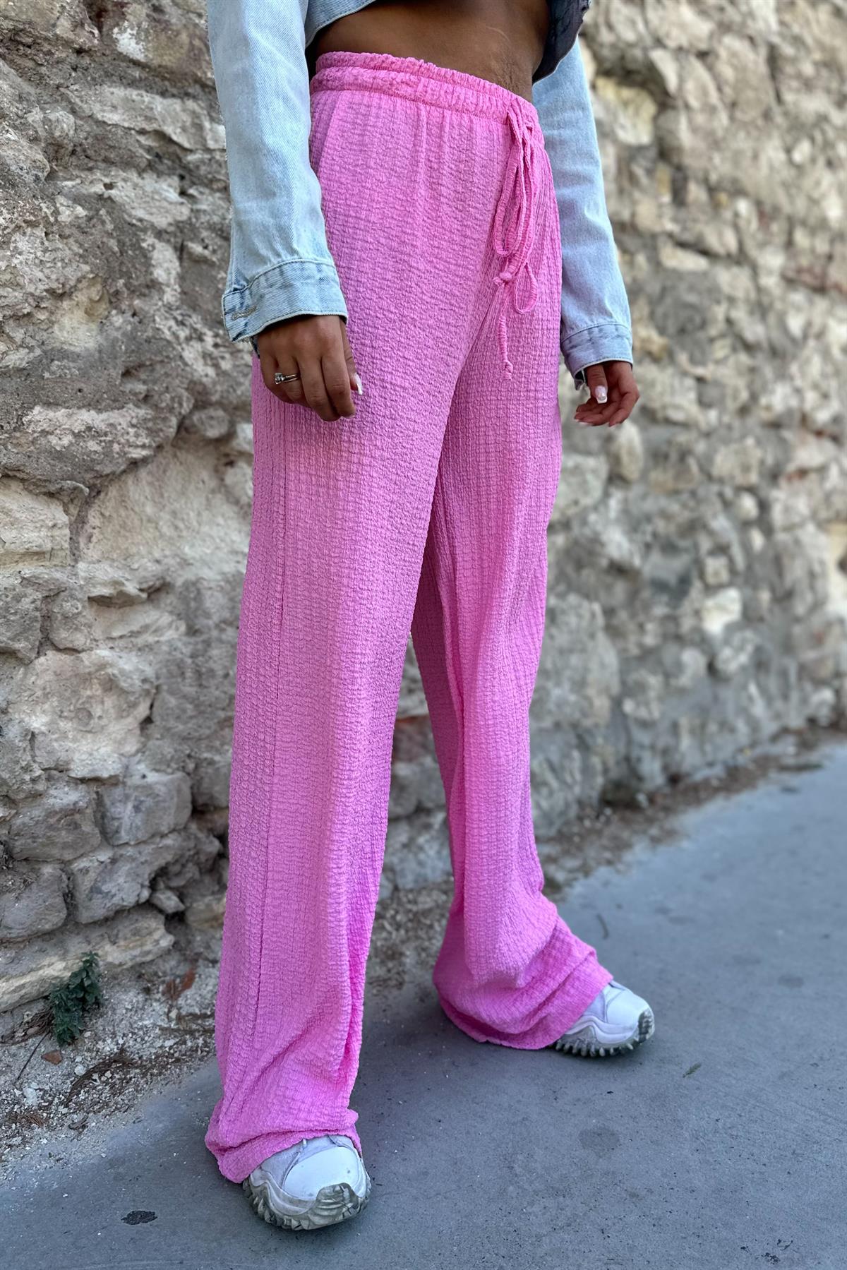 Şeker Pembe Bürümcük PantolonPANTOLON