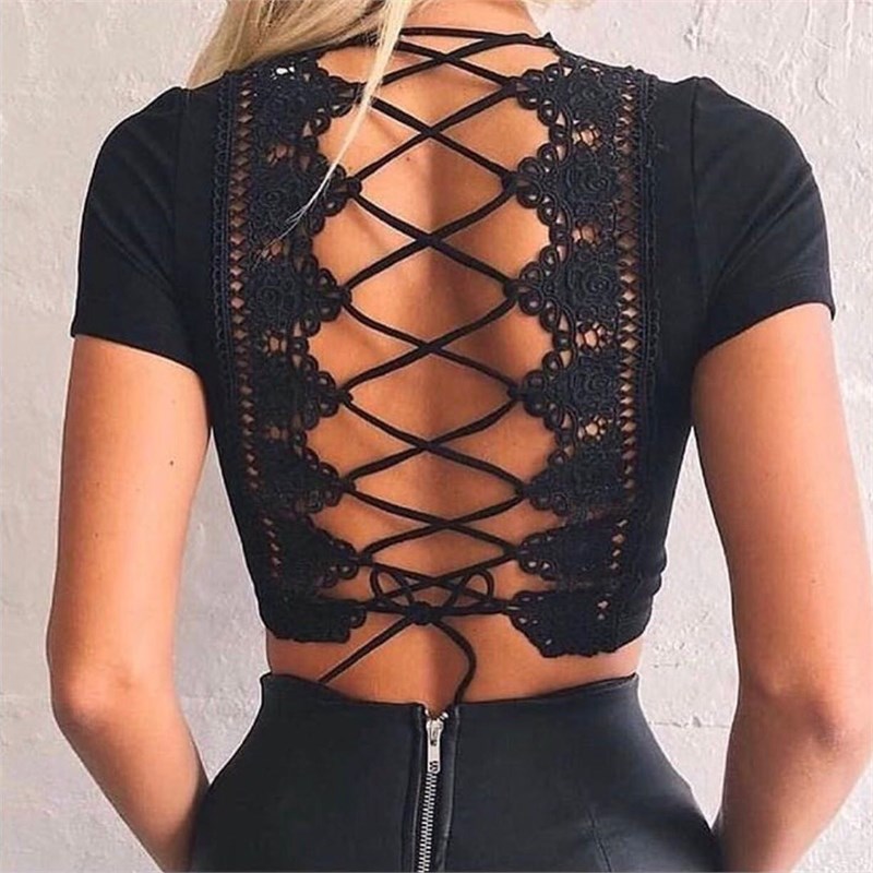 Sırtı Güpür Detay Crop