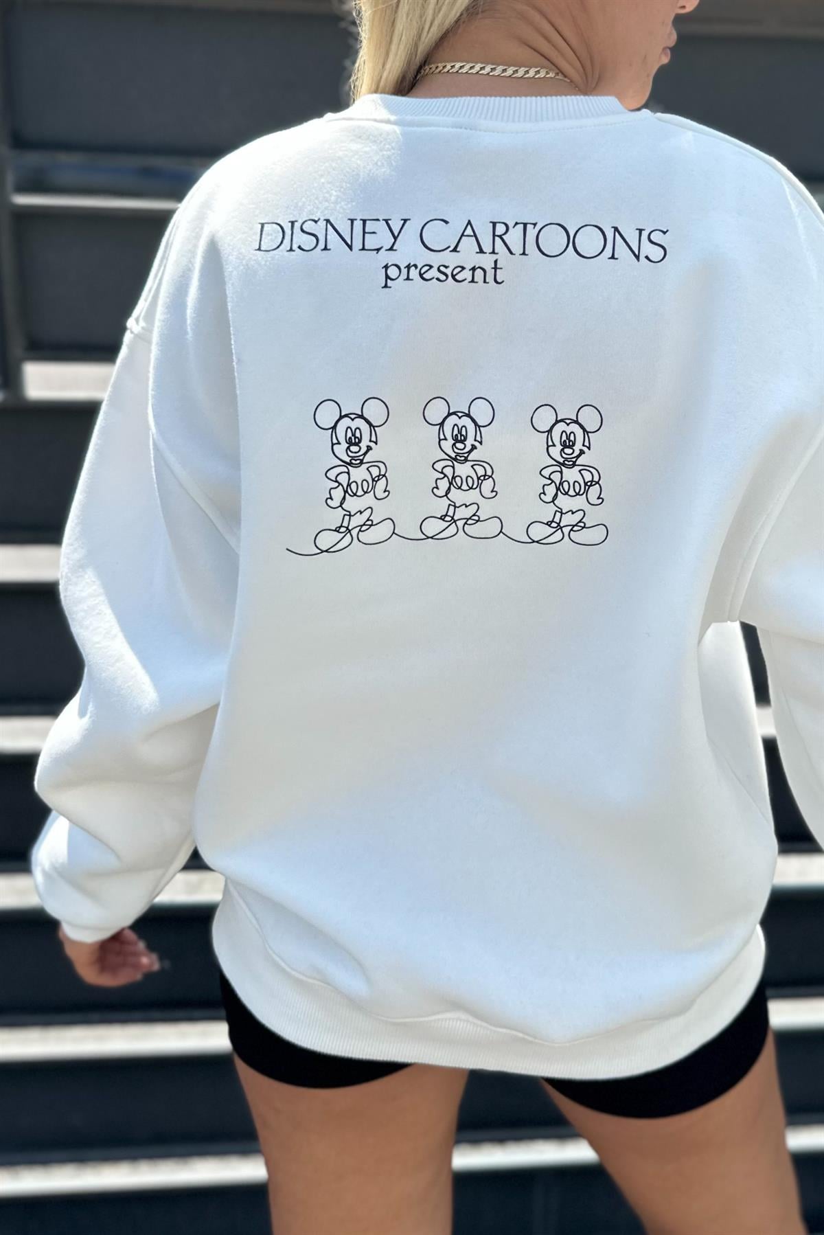 Sırtı Karakter Baskılı SweatshirtSWEATSHİRT