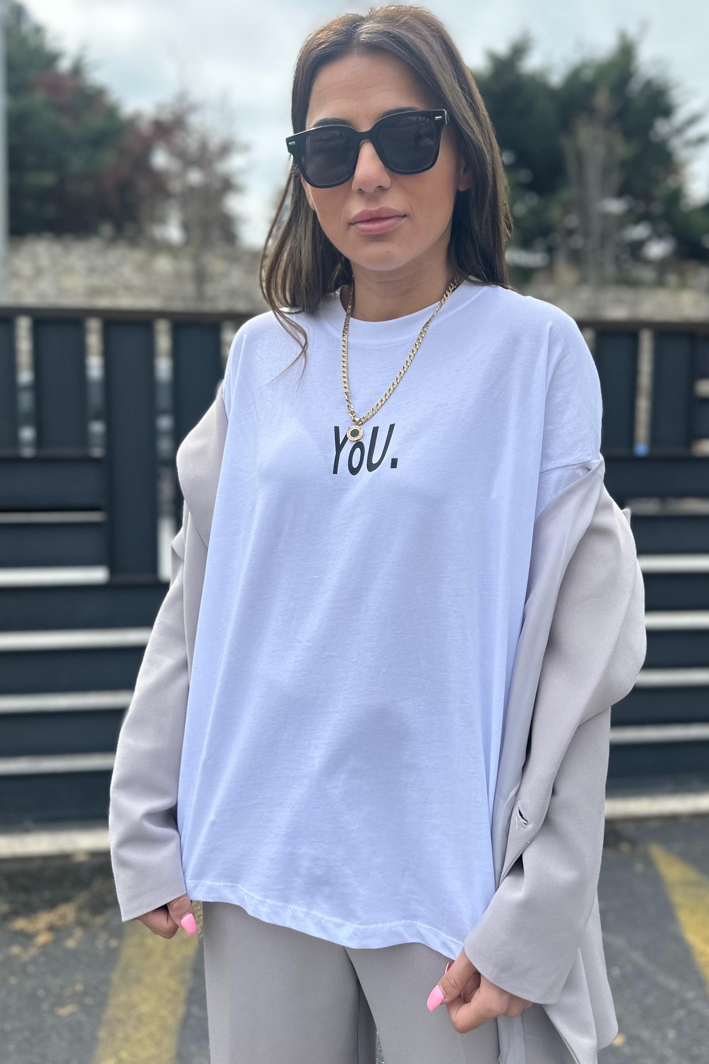 Siyah Baskılı You TshirtTSHİRT