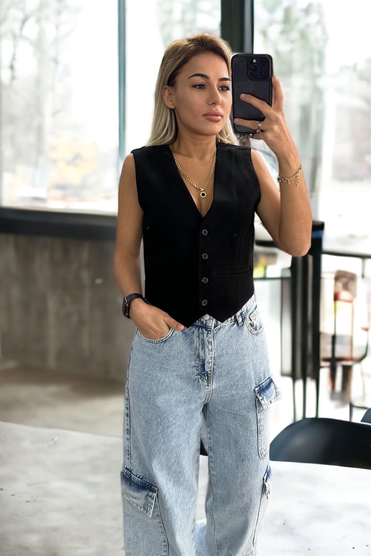 Siyah Blazer YelekMONT/CEKET