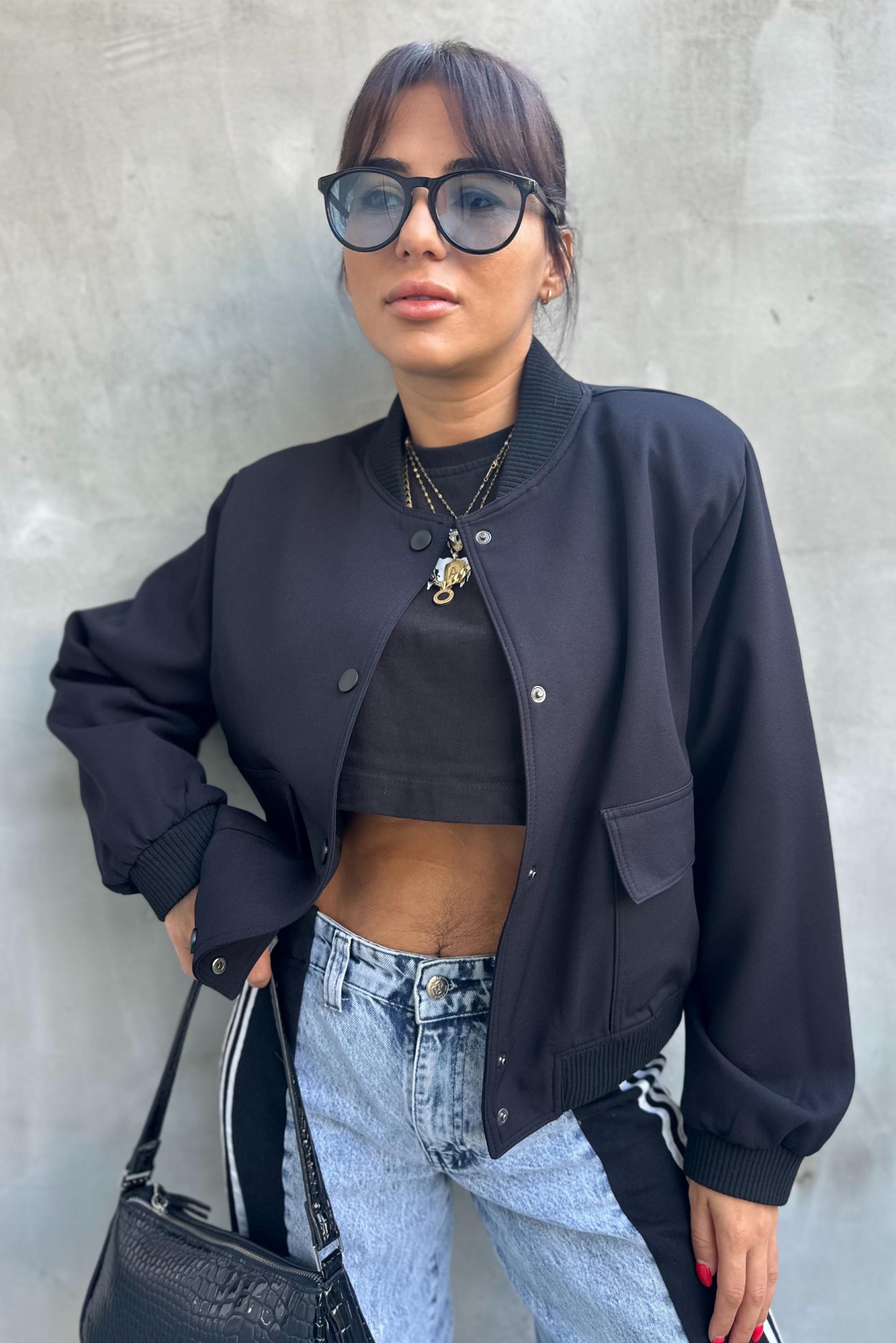 Siyah Bomber CeketMONT/CEKET