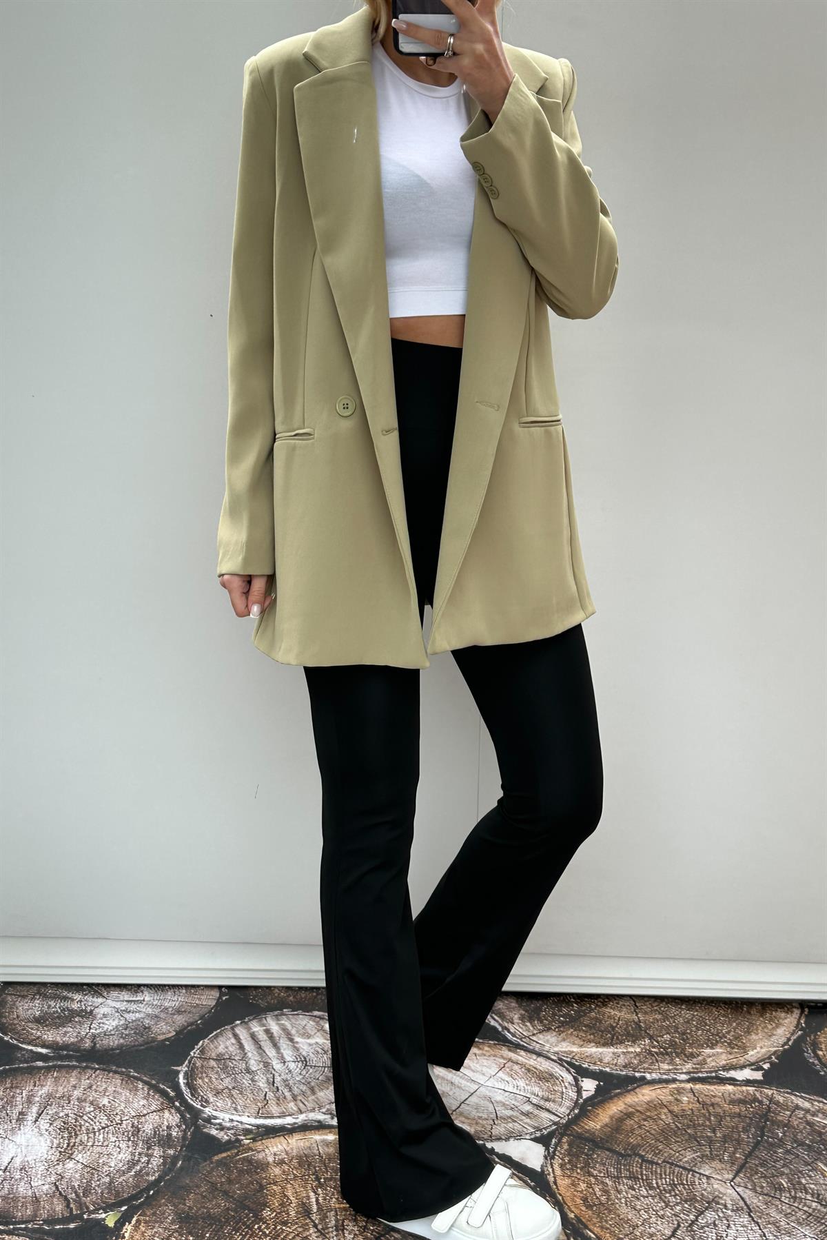 Siyah Full Likralı Ultra Yüksel Bel Yumuşak Dokulu İspanyol Tayt TAYT