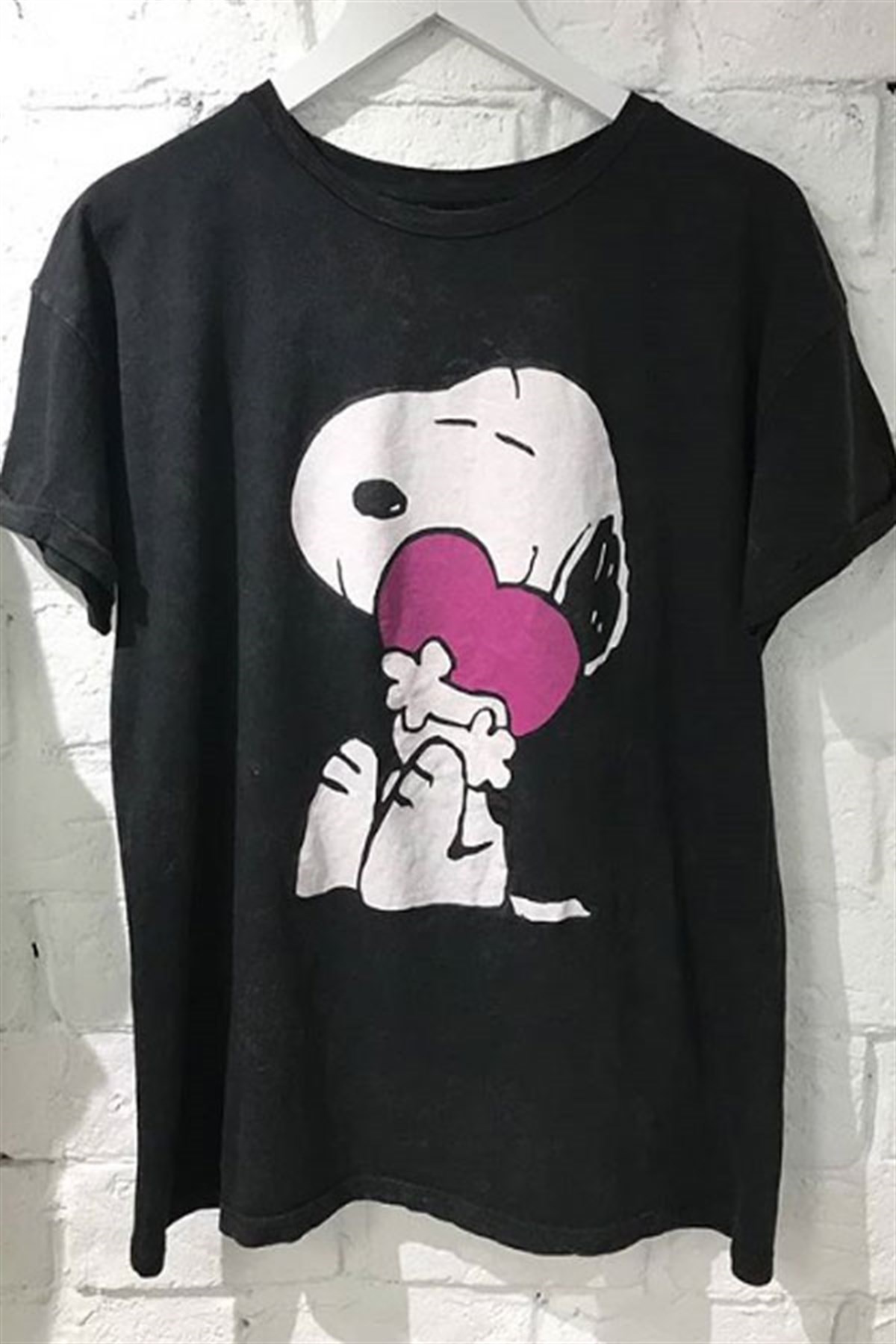 Snoppy Yıkamalı Tshirt