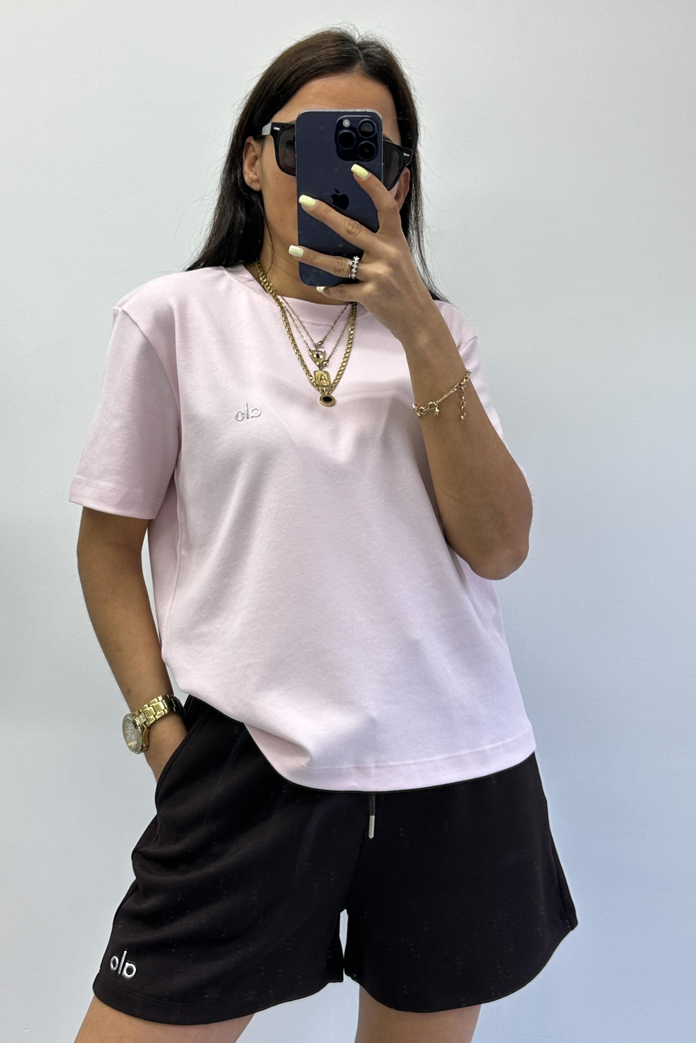 Soft Kumaş Şeker Pembe Logolu TshirtTSHİRT