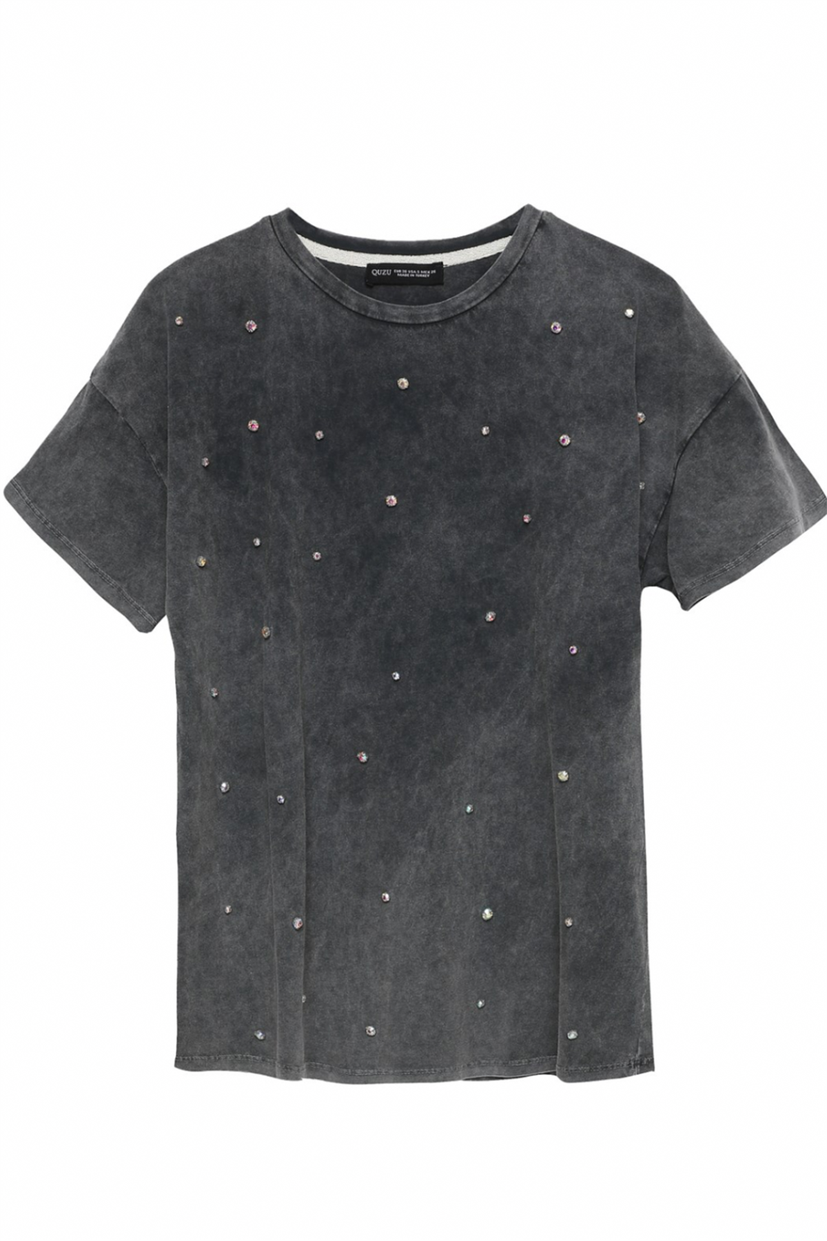 Taşlı Antrasit TshirtTSHİRT