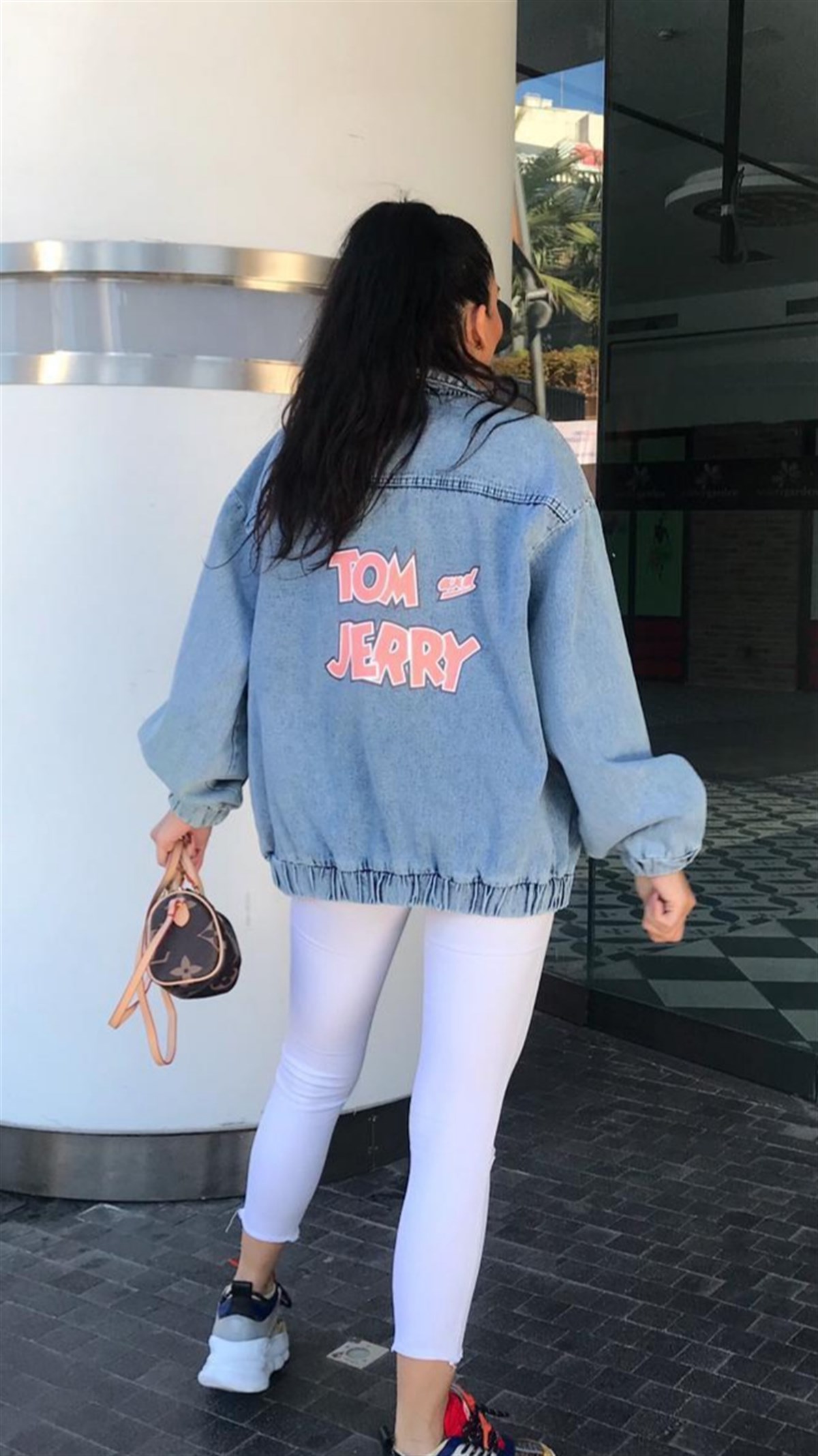 Tom Ve Jerry Baskılı Denim Ceket