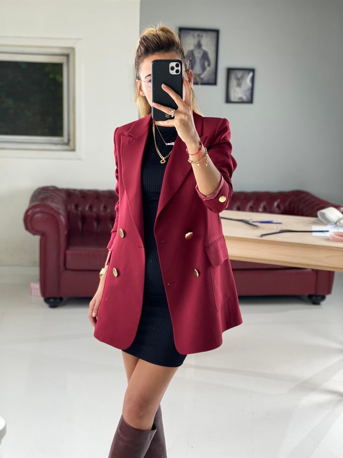 Torba Cepli Bordo Blazer Ceket